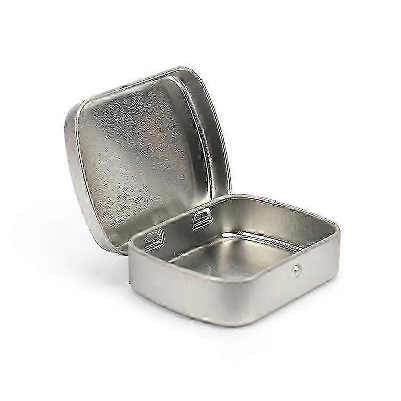 Survival Kit Small Empty Metal Silver Black Flip Storage Box Case For Key Candy