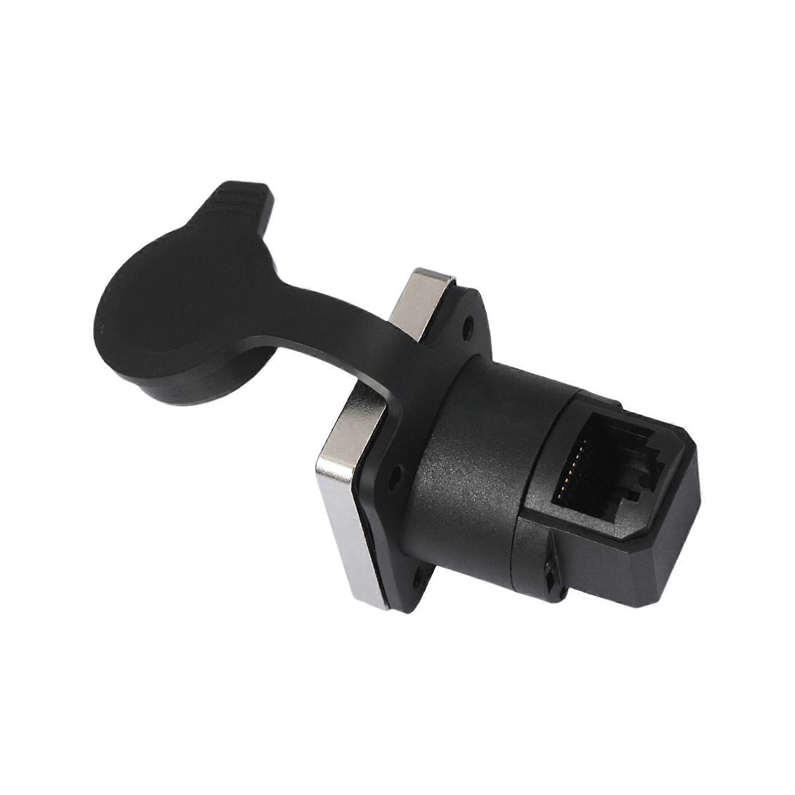 Waterproof RJ45 Panel Interface Module With D Style Mounting ABS + Metal for Cat5/Cat6 Ethernet Cable Connection Multicolor