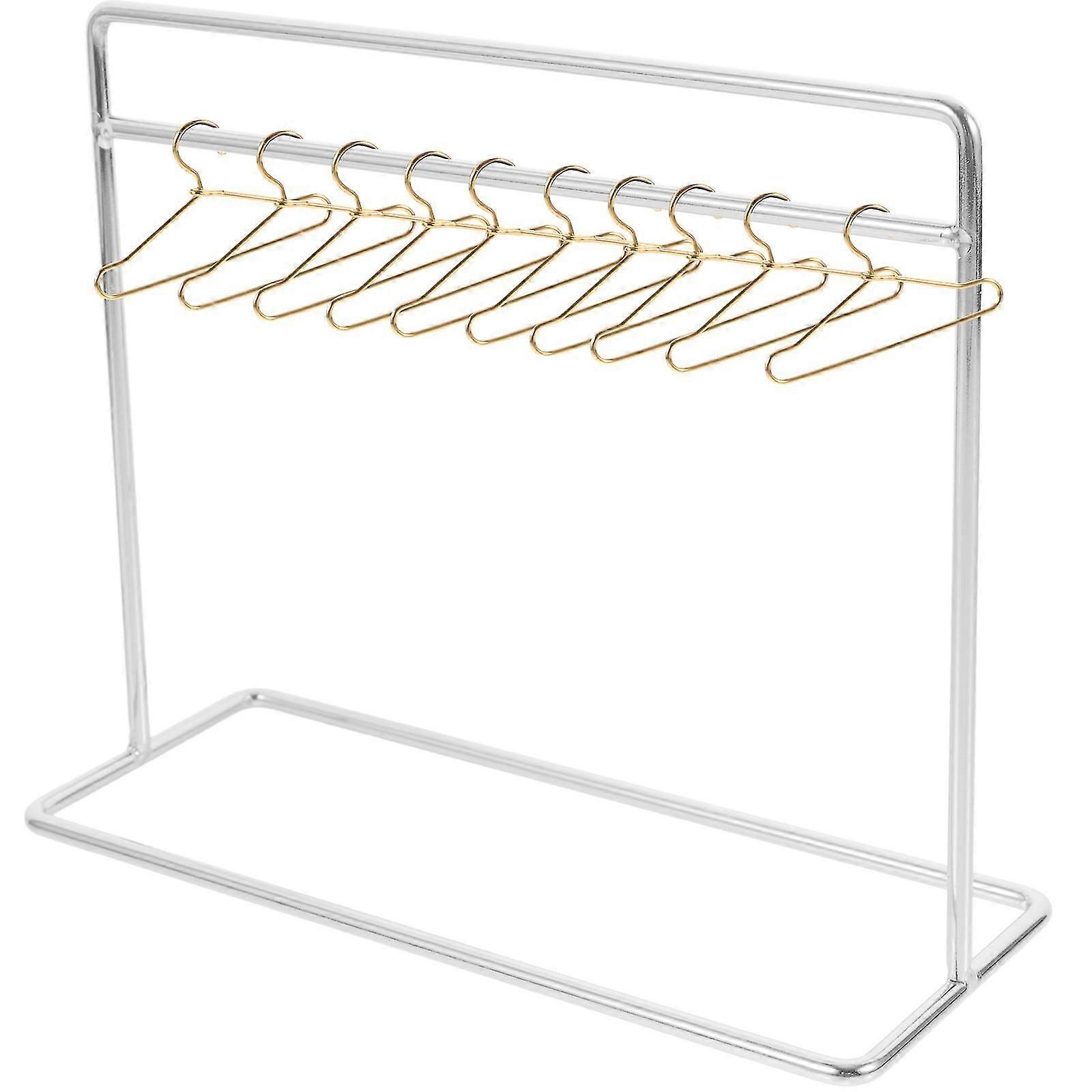 1 مجموعة من دمية الملابس الشماعات دمية الملابس الرف دمية الملابس الجافة رف دمية الشماعات