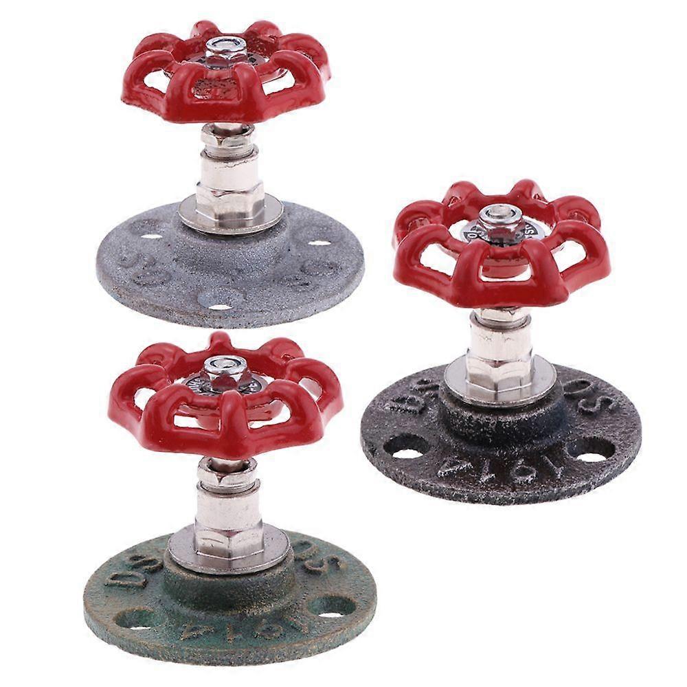 3x כפרי רכוב על קיר וו גלגל יד מעיל בגדים מגבת וו מחזיק מפתחות