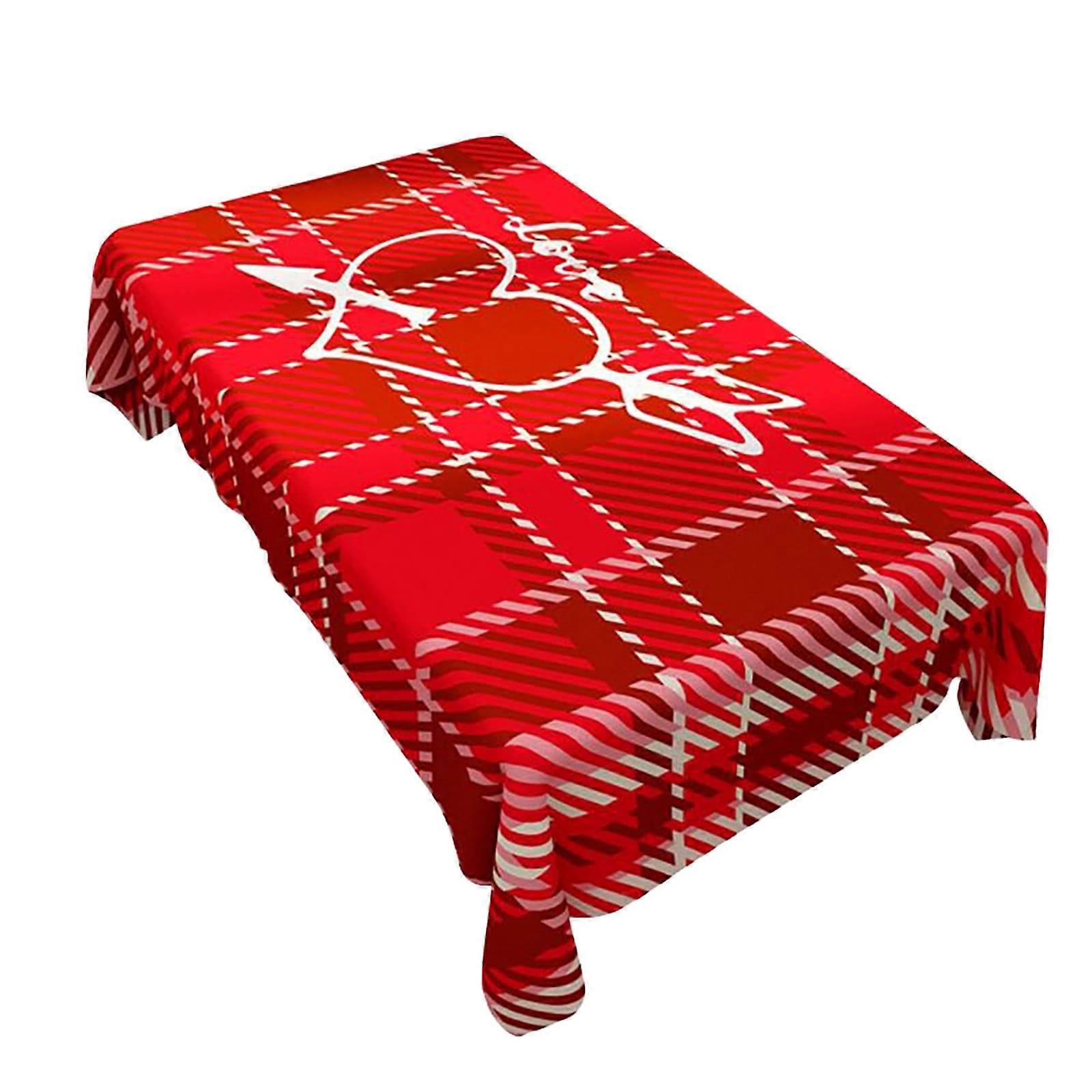 Ympuoqn Valentines Day Decorations Valentine's Day Table Flag Decoration Red Knitted Table Flag