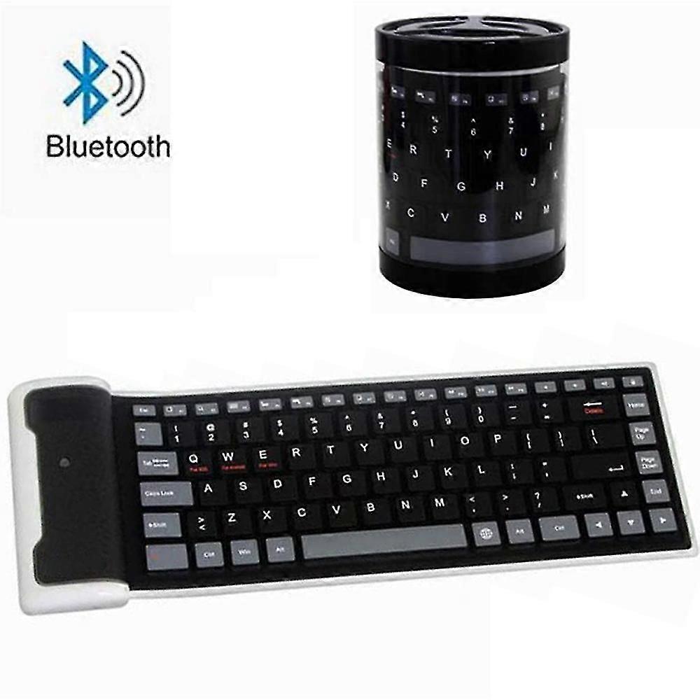 Foldable Portable Silent Click Silicone Waterproof Rollup Keypad