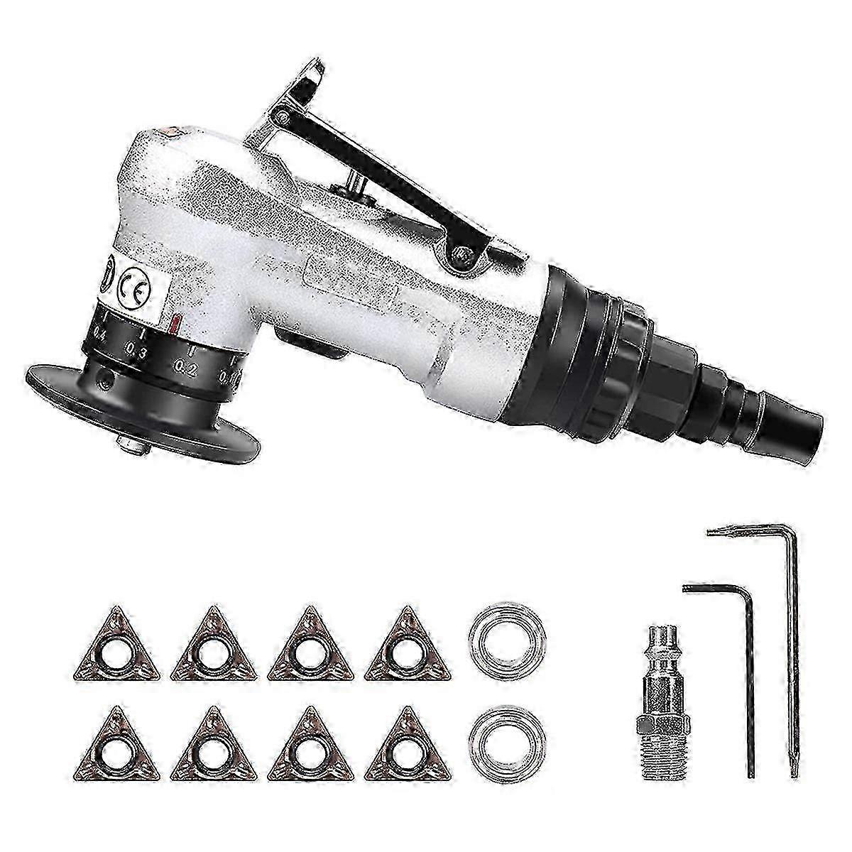 Mini Pneumatic Chamfering Tool With Replace Blades Inserts And Bearings, 45 Degree Air Chamfer Debu