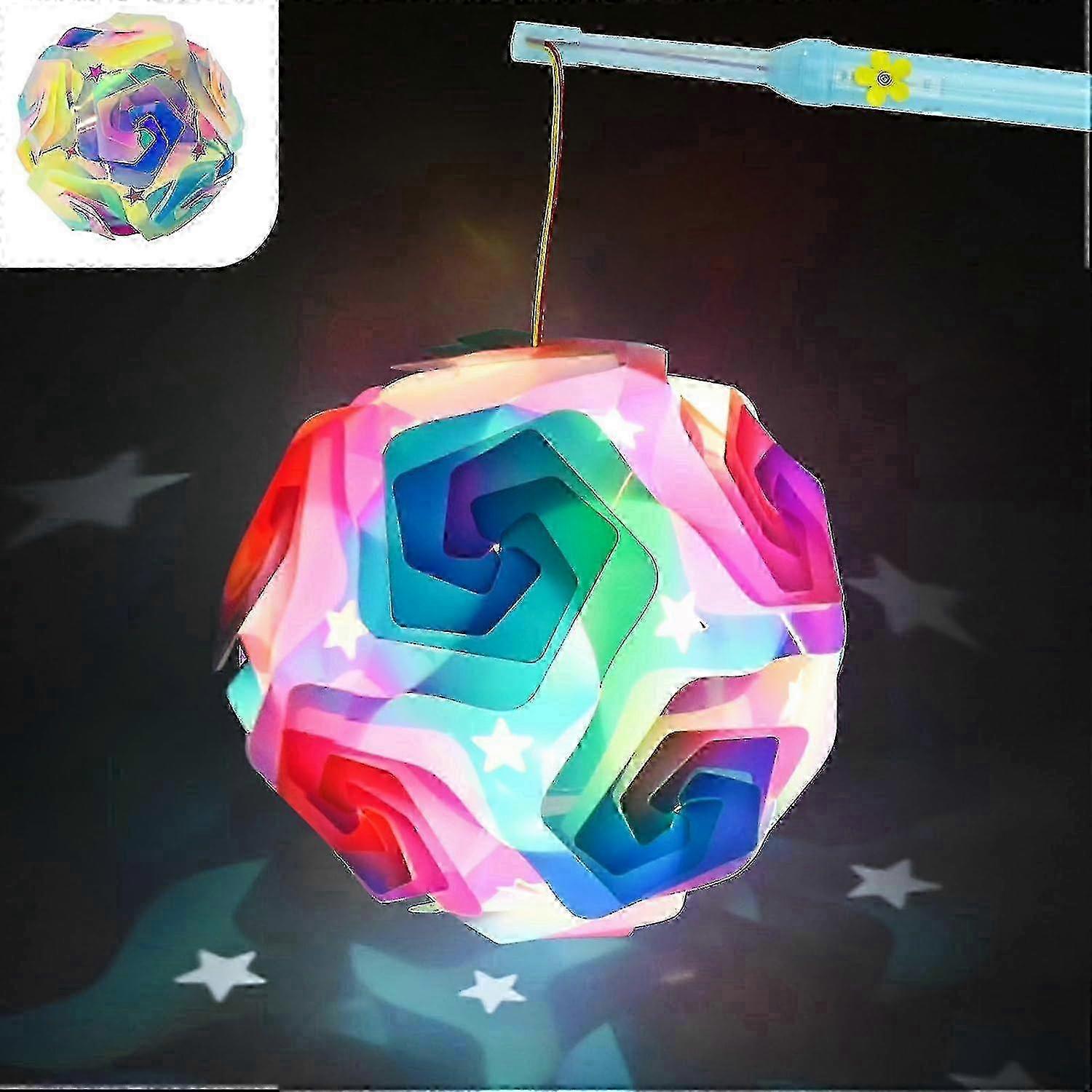 Lantern Craft Set, St Martin Lantern, Portable Lantern Led For Children, Lantern With Lantern Pole Self-made Lantern Set