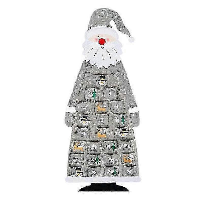 Felt Santa Advent Calendar DIY, Santa Advent Calendar, Advent Calendar(grey)