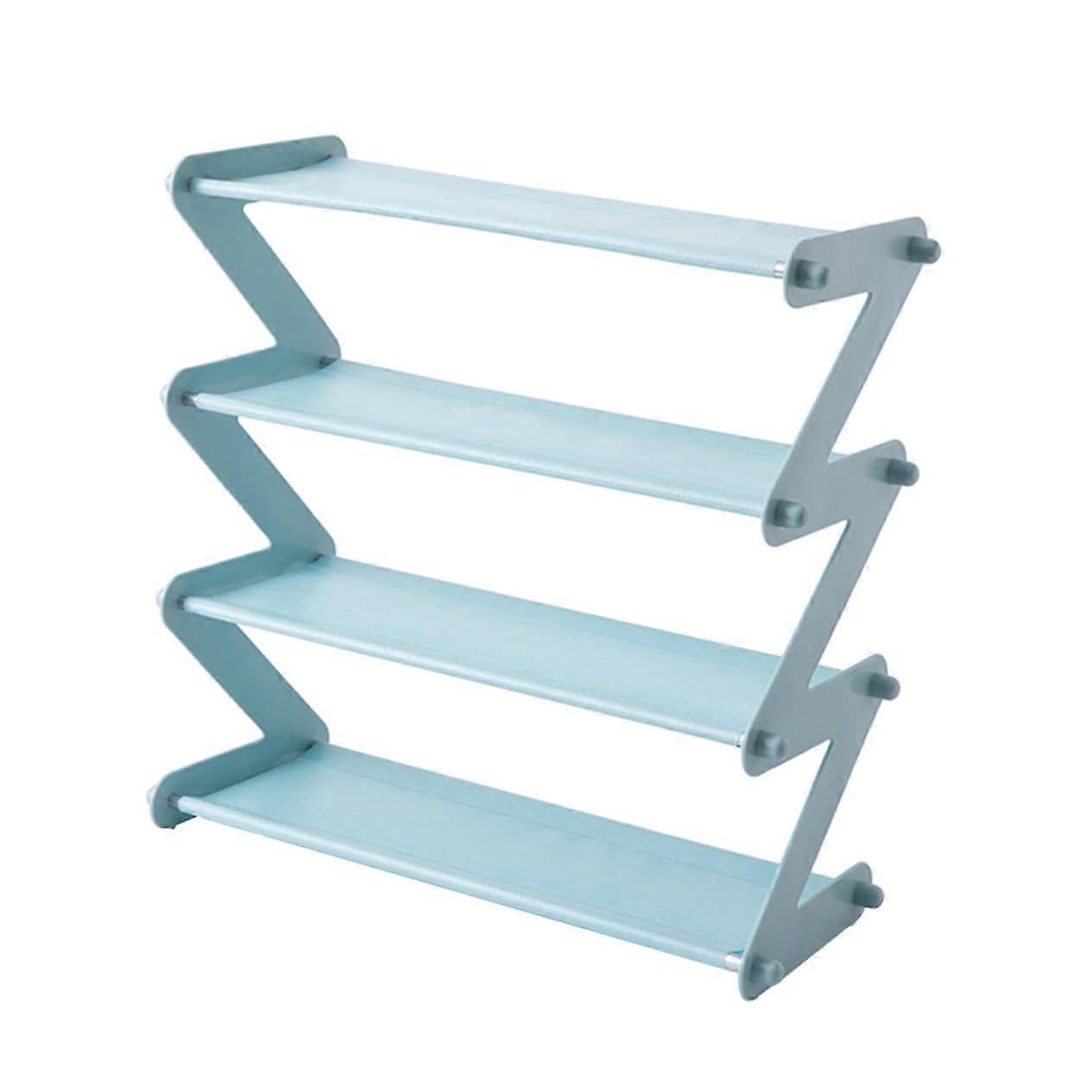 4 Tier Shoe Rack with Dustproof Cover, SpaceSaving Tower Organizer for Heels, Boots and Slippers