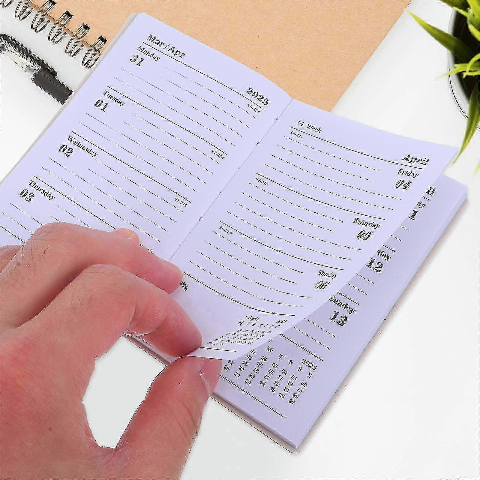 Creative Daily Agenda Mini Notepad Portable Office Planner Notebook Work Planning Notebook (A7)