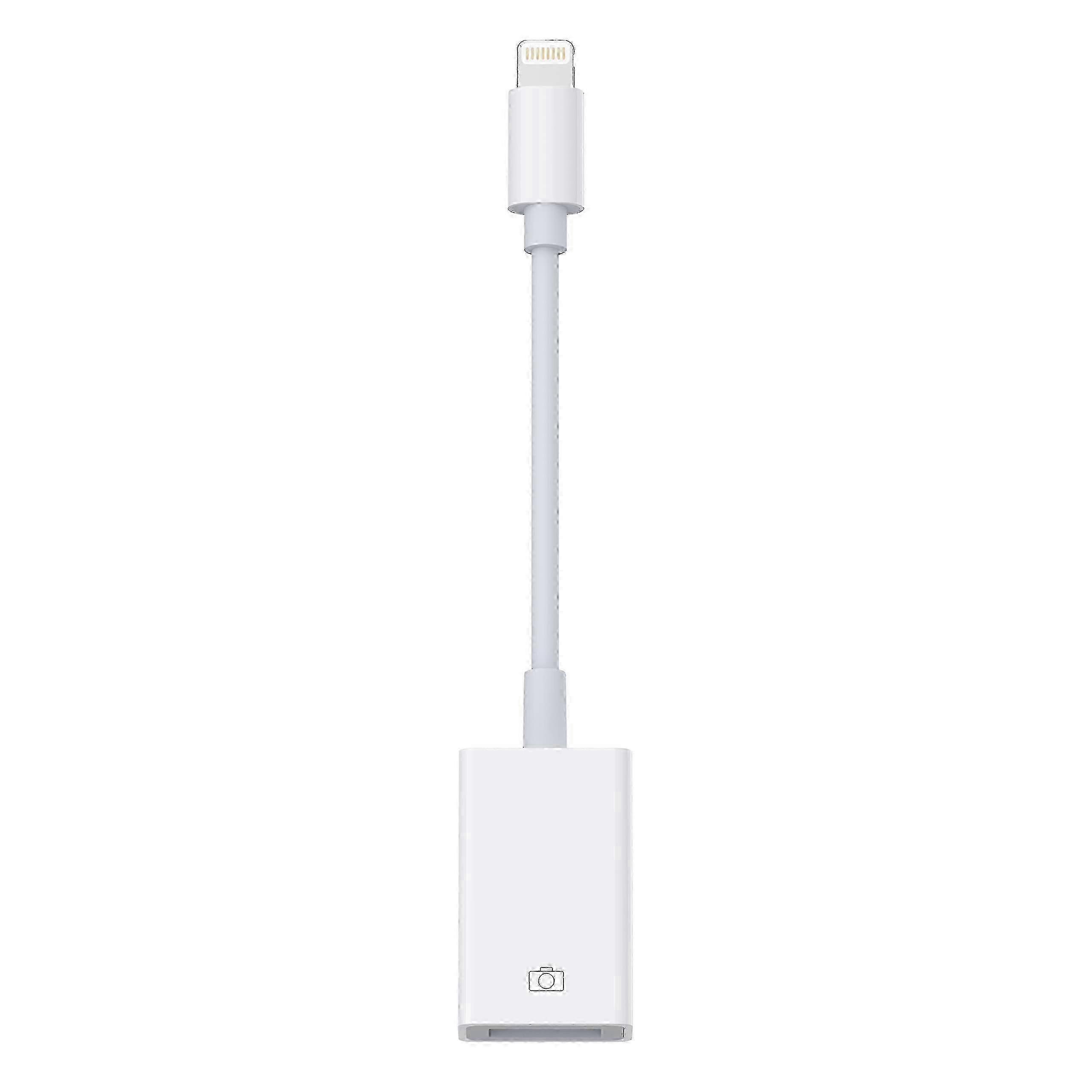 USB Adapter for iPhone iPad, MFi Certified Lightning to USB Adapter Supports Camera, Card Reader, USB Flash Drive, Keyboard, Mouse, and more.