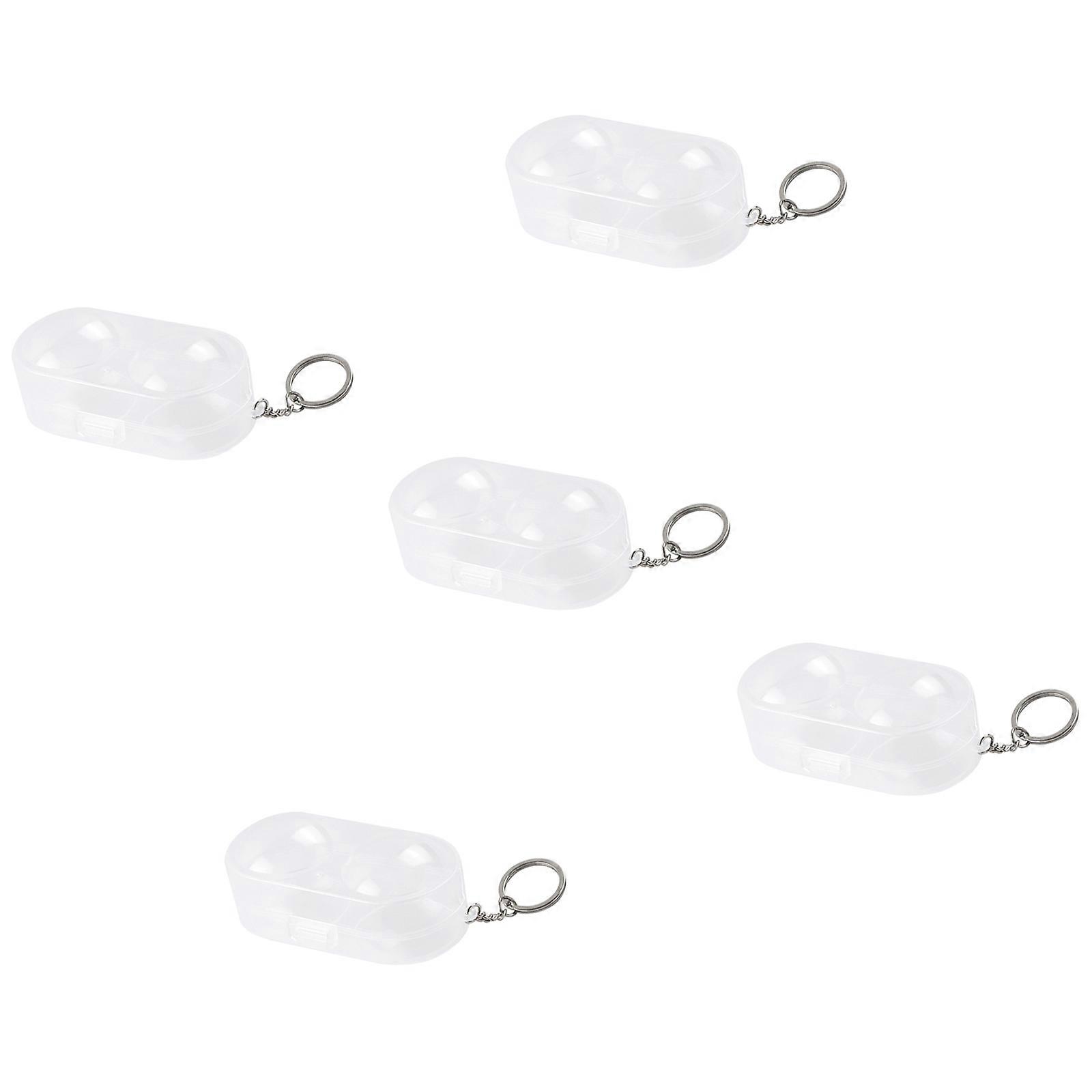 Hard Plastic Table Tennis Ball Protector Case For 2 Balls Shatterproof Clear View Compact Size Easy Carry Hook For Keys Or Bags Multicolor