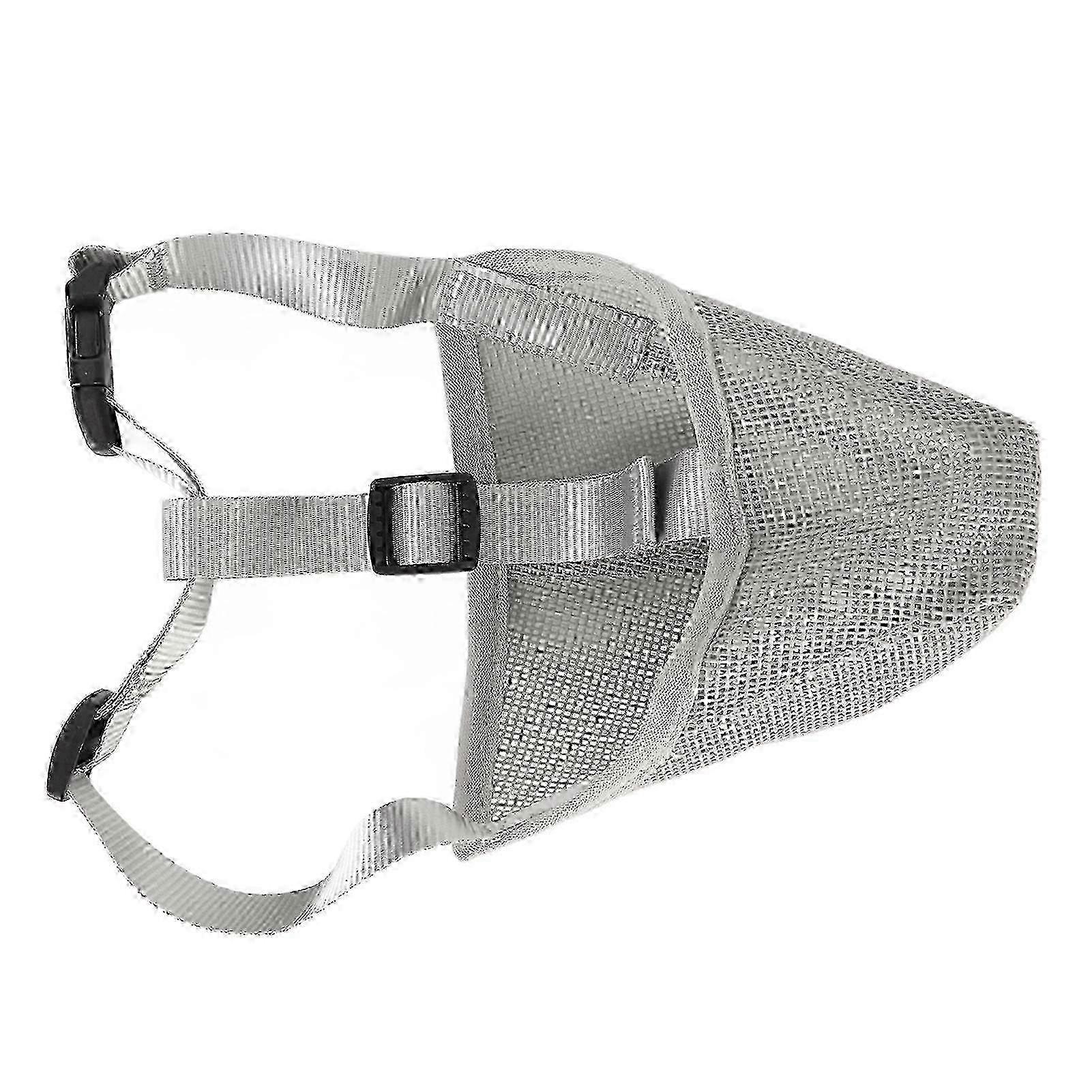 Dog Muzzle Breathable Adjustable Prevent Biting Chewing Pet Mesh Muzzle for Outdoor Training Gray L z