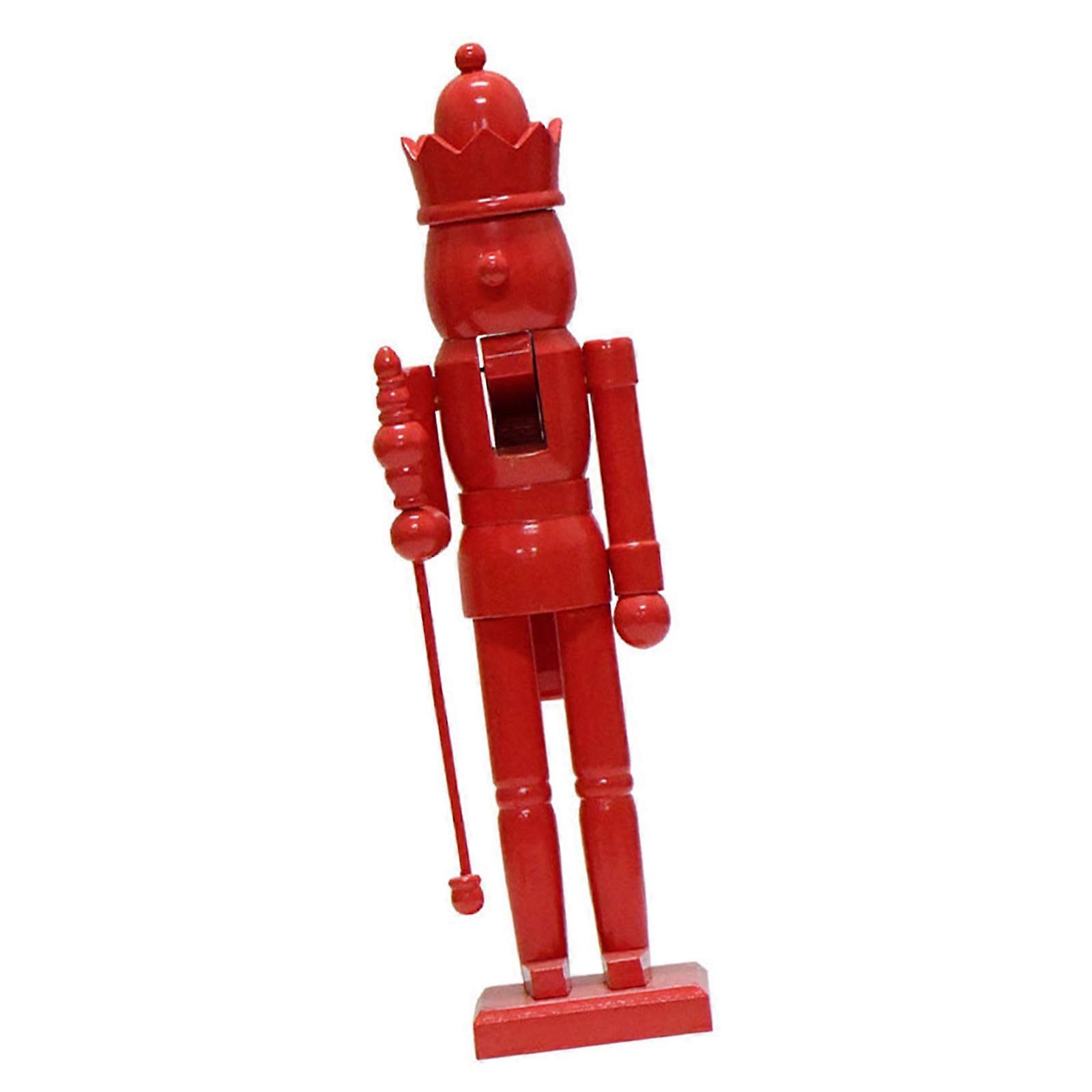 Christmas Nut Cracker Holiday Walnut Cracker Soldier Figurine Statue Walnut Cracker Figure Soldier Walnutcracker  Red