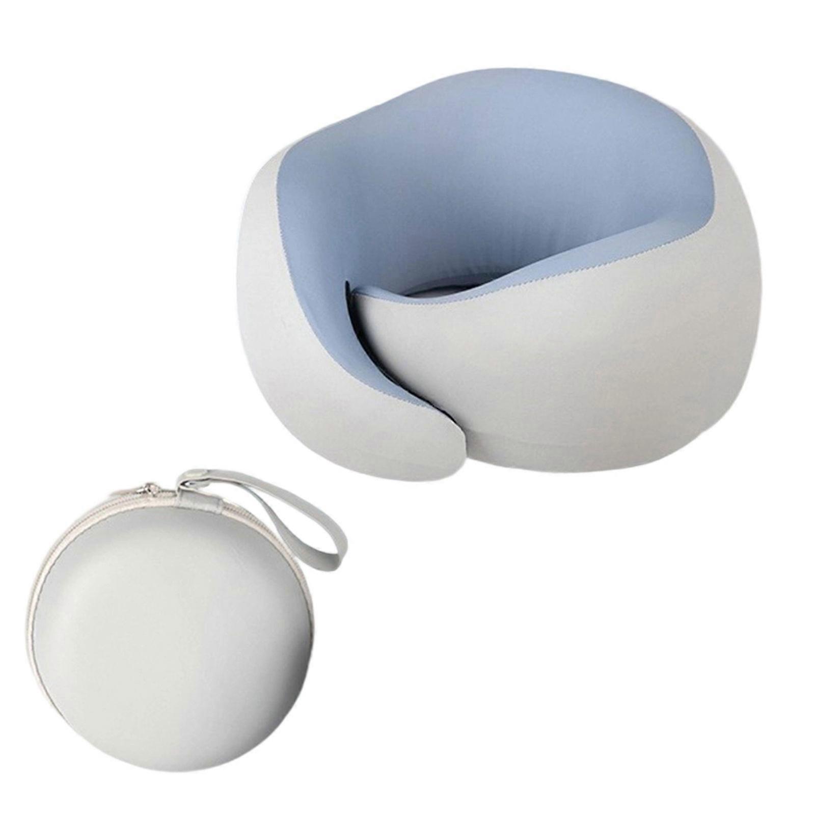 Portable Cervical Support Pillow Breathable Fabric Ideal Long Flights Commute Multicolor