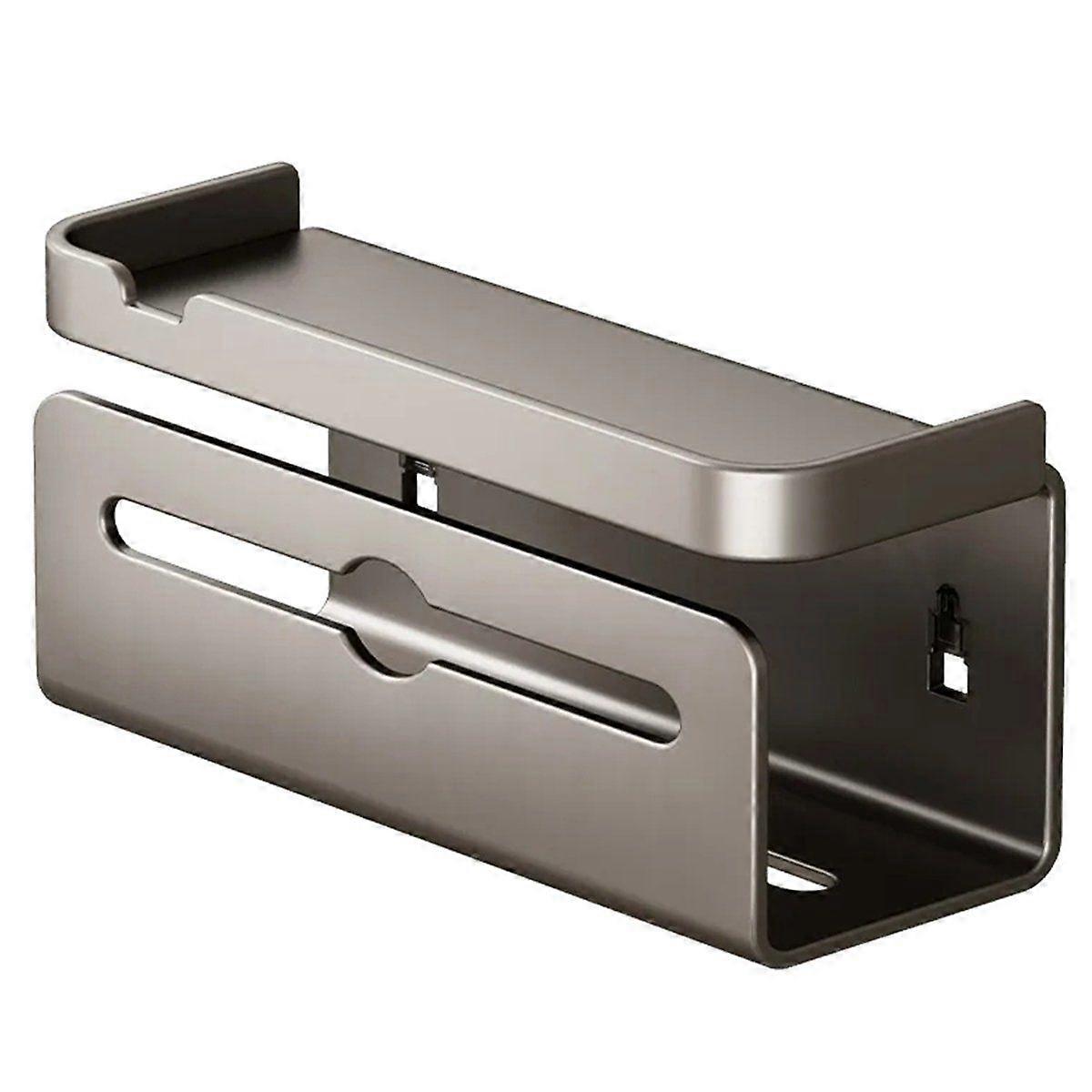 Perforation-free tissue box bathroom organizer