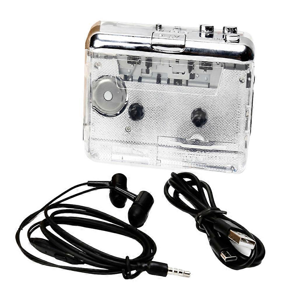 Fully Transparent Shell Cassette to MP3 Type-C Interface