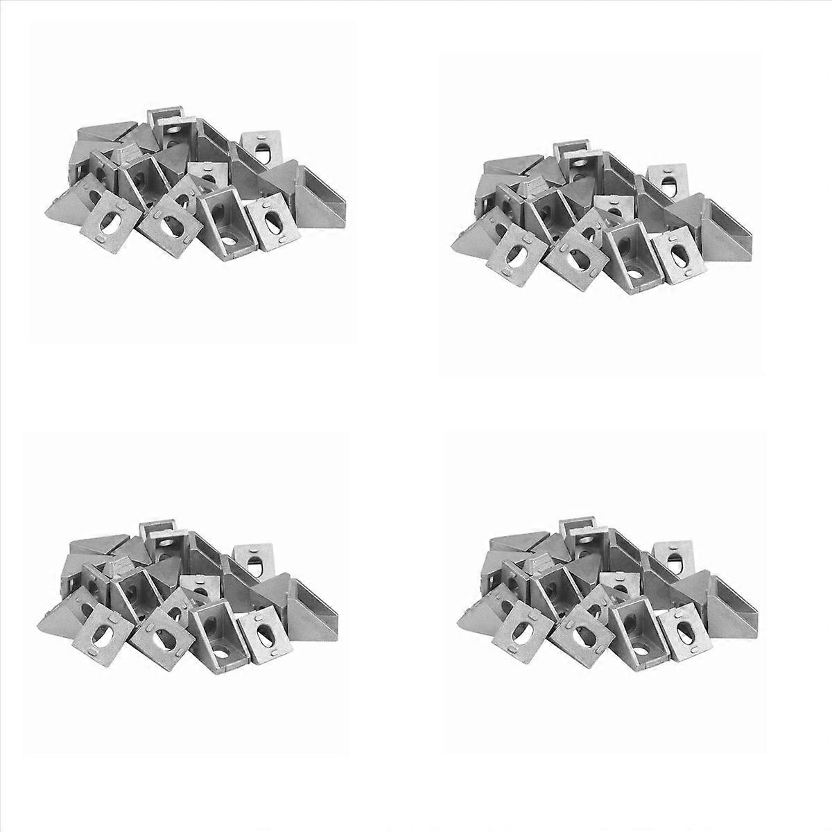 80Pcs 2020 Corner Fitting Angle Aluminum 20 x 20 L Connector Bracket Fastener Match Use 2020 Industr