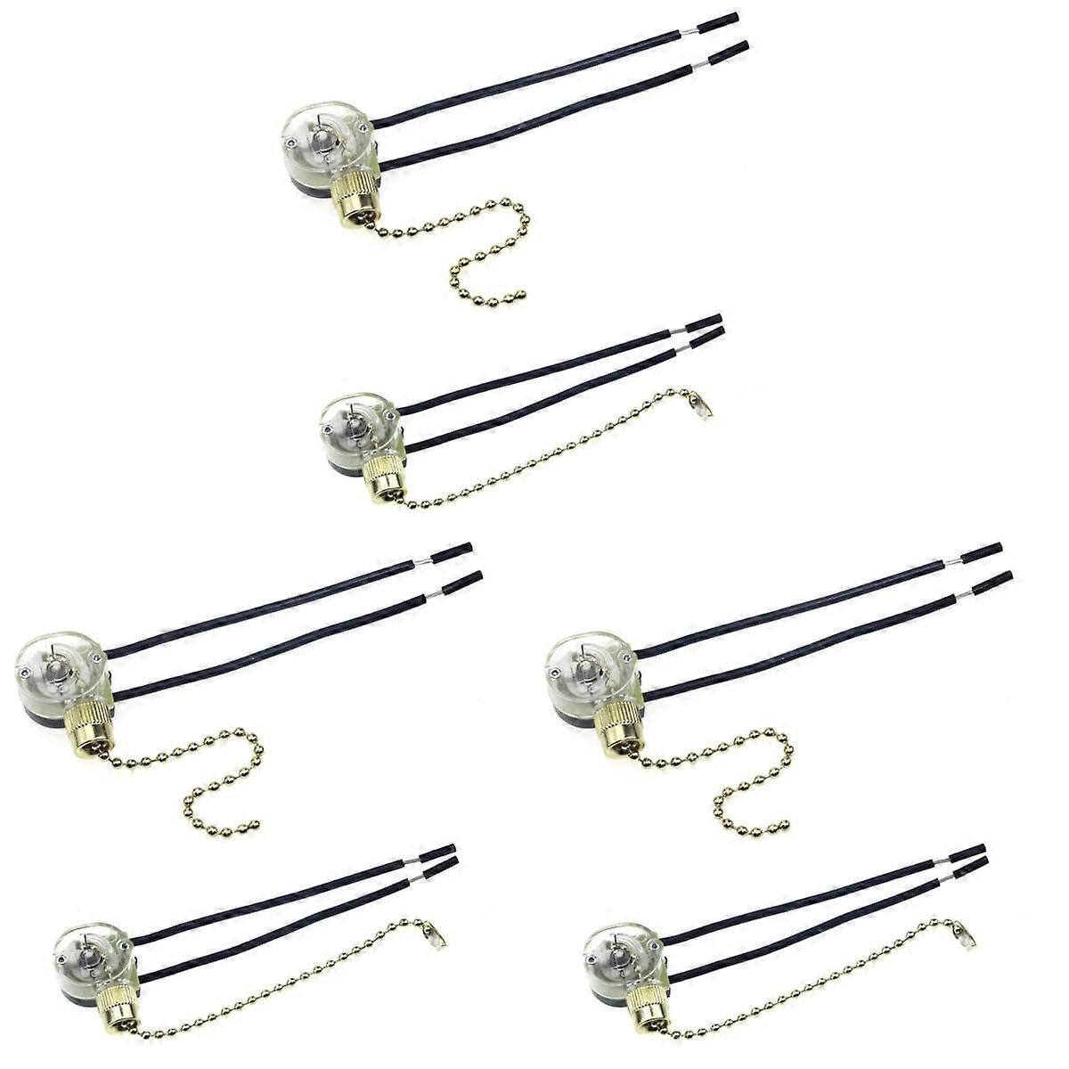 6 PCS Light Pull-chain Ceiling Fan Pull-chain Portable Pull-chain On-off Zipper On-off