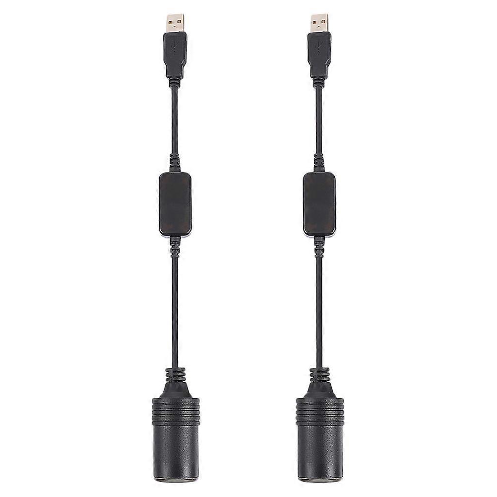 Car Lighter Socket Converter Cable Adapter for Charging 2Pcs