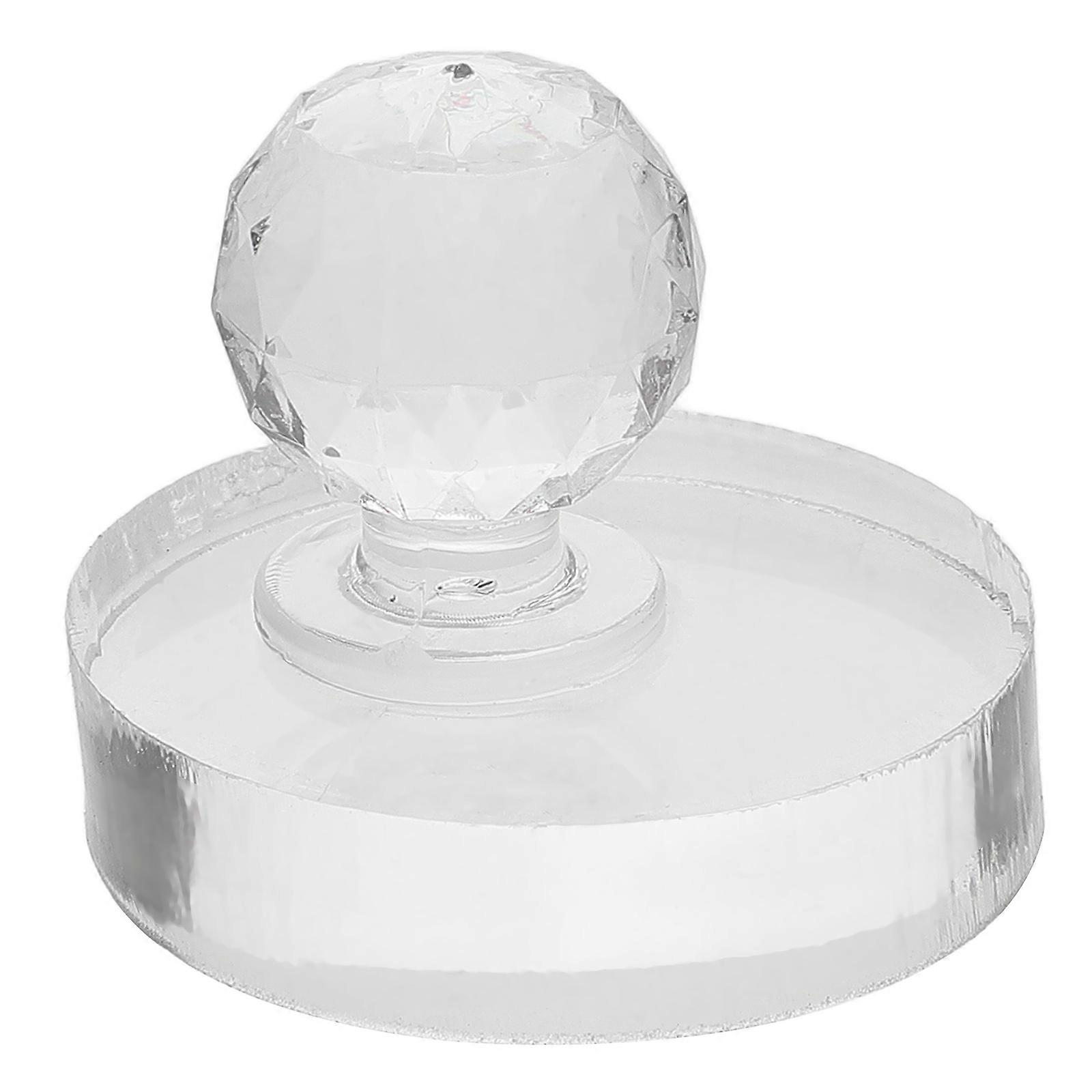 Pressed Powder Stamp Tool For Makeup Creation Round Shape Transparent 1Pcs