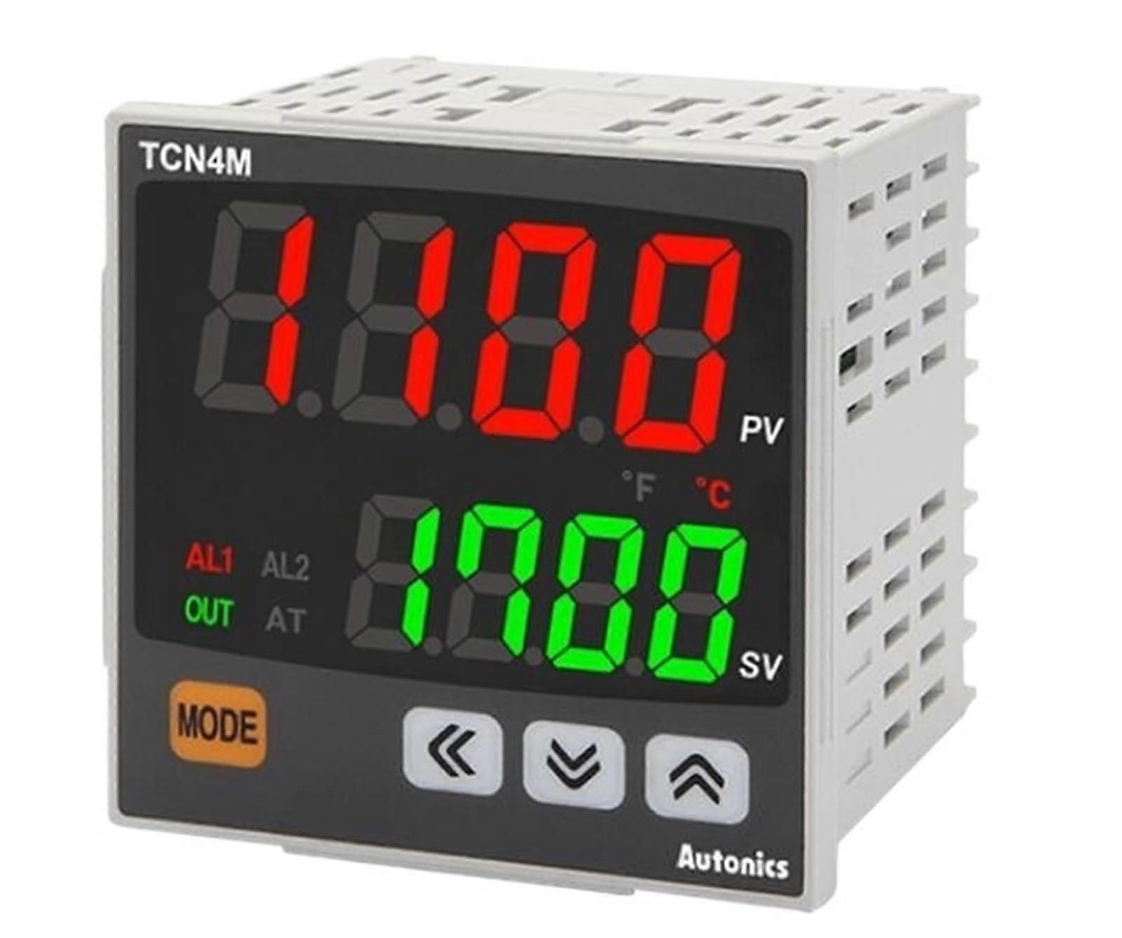 PID Temperature Controller with Dual Display, Digital Timer, Relay and SSR Output, 100240V