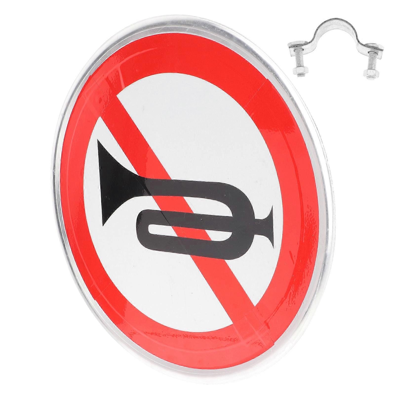 No Whistle Sign Yard Reflective Warning 2Pcs for Public Spaces