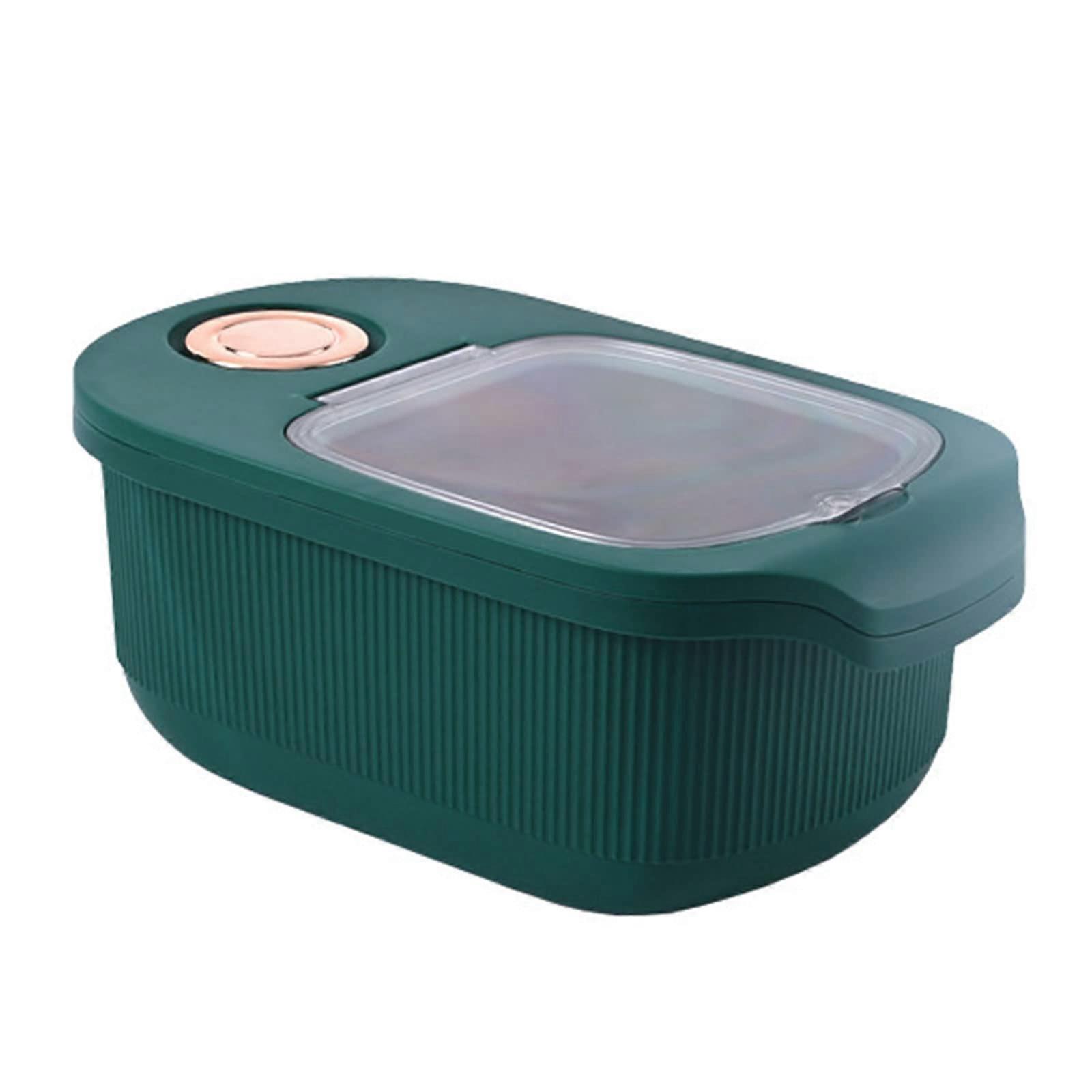 Large Capacity Rice Storage Container with Clear Window and Flip Lid 5kg 10kg Kitchen Dispenser
