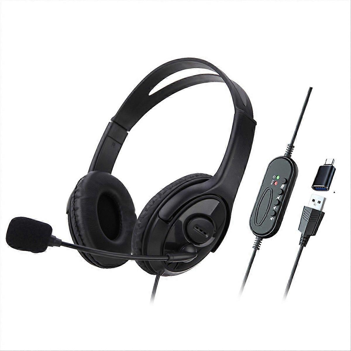 Wired USB Headset Computer Teaching Telephone Headset