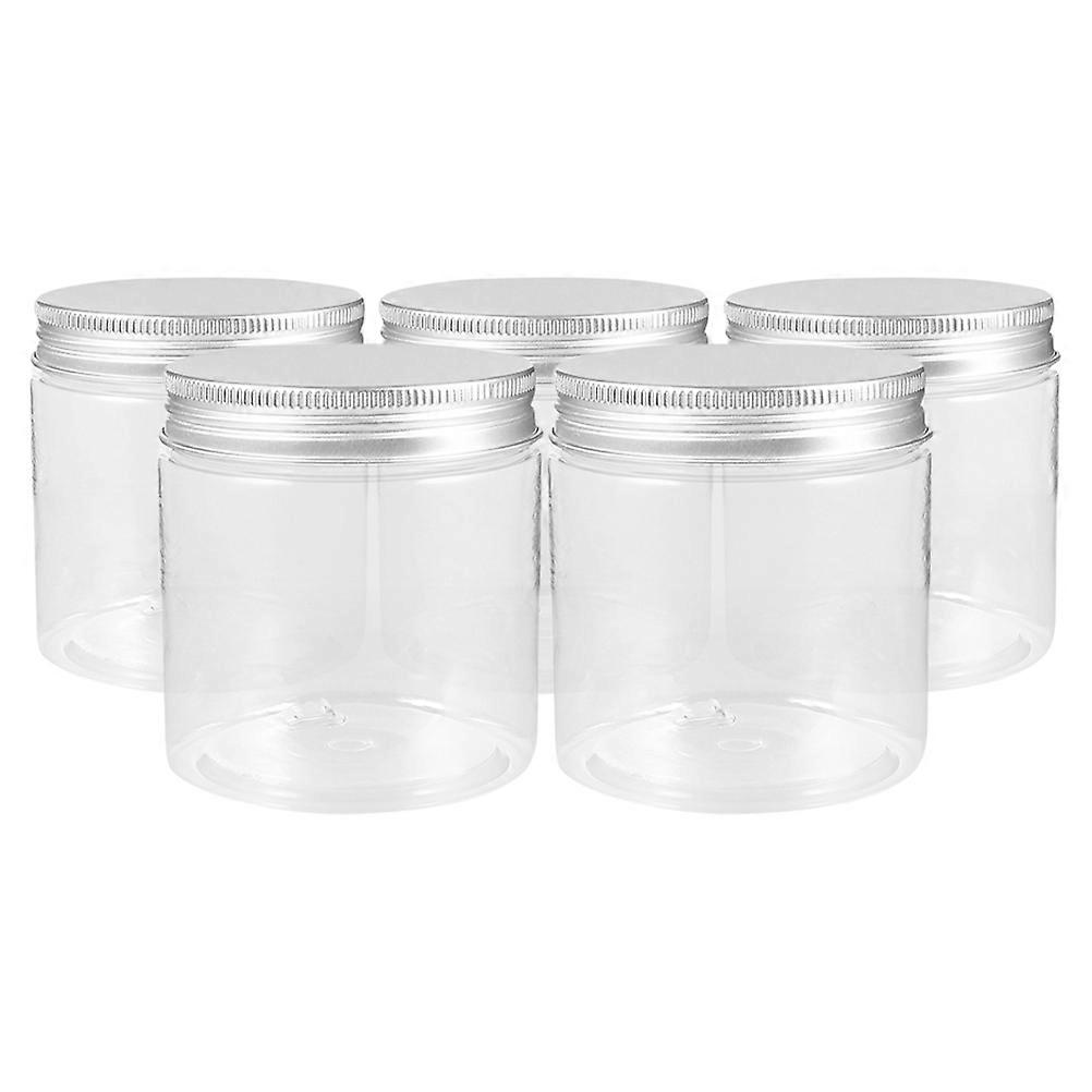 Mini Sample Containers Transparent Aluminum Lid Jars for Kitchen Storage 5Pcs