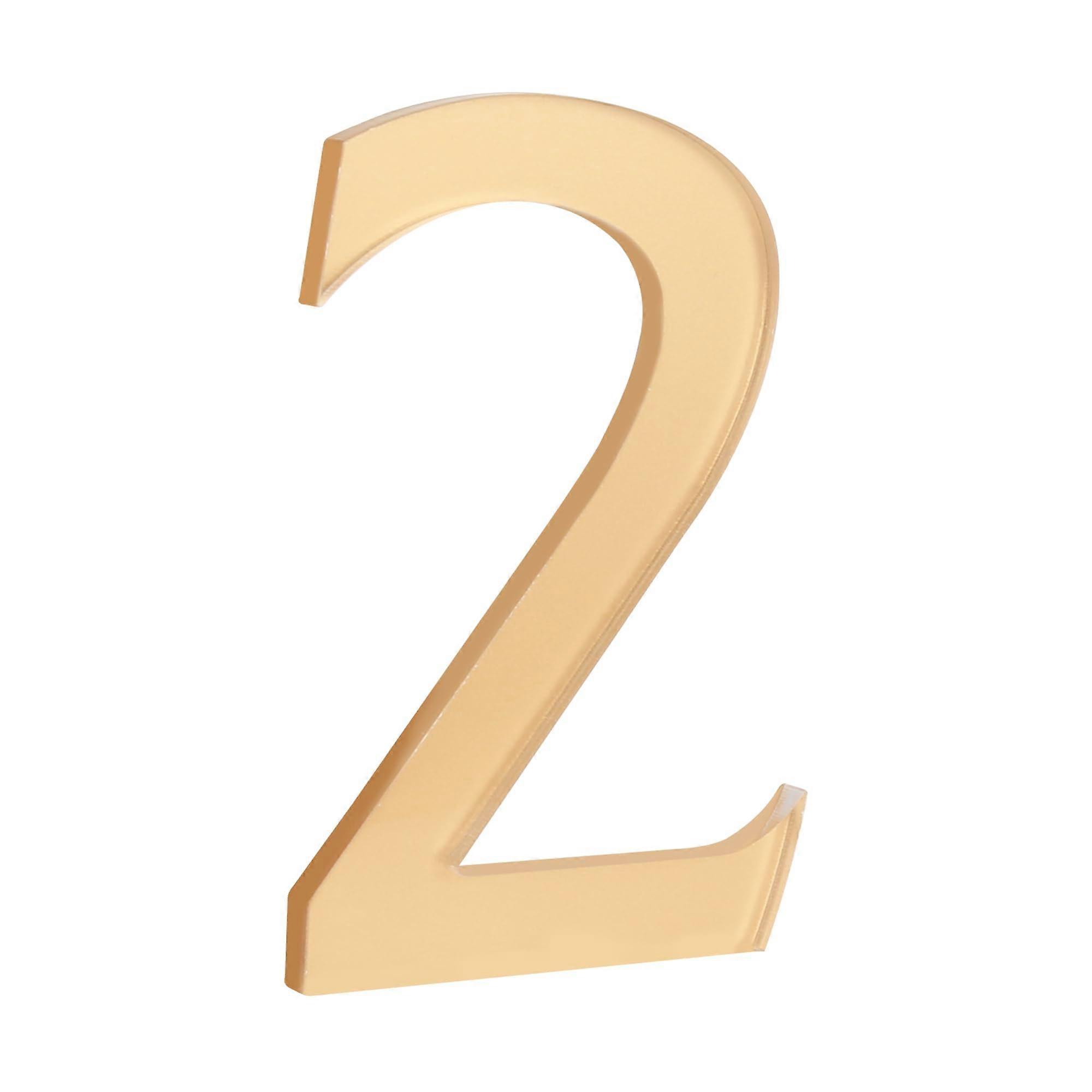 4 Inch Gold Self Adhesive House Number Waterproof Weatherproof Easy Install for Door Mailbox 2