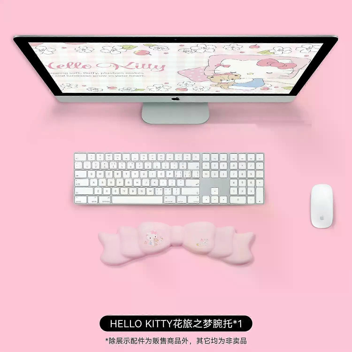 New Cute Sanrio Hello Kitty Kuromi Gaming Mouse Pad Wrist Rest Set Cartoon Anime Office Learning Computer Table Mat Keyboard Pad
