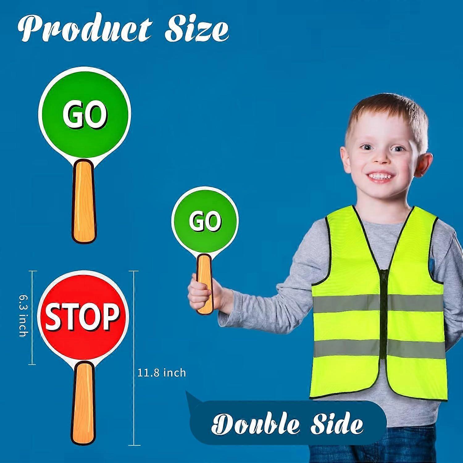 Double-Sided Stop and Go Traffic Paddle - 6.3x11.8 inches