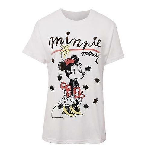 Disney Womens/Ladies Minnie Mouse Scribble T-Shirt