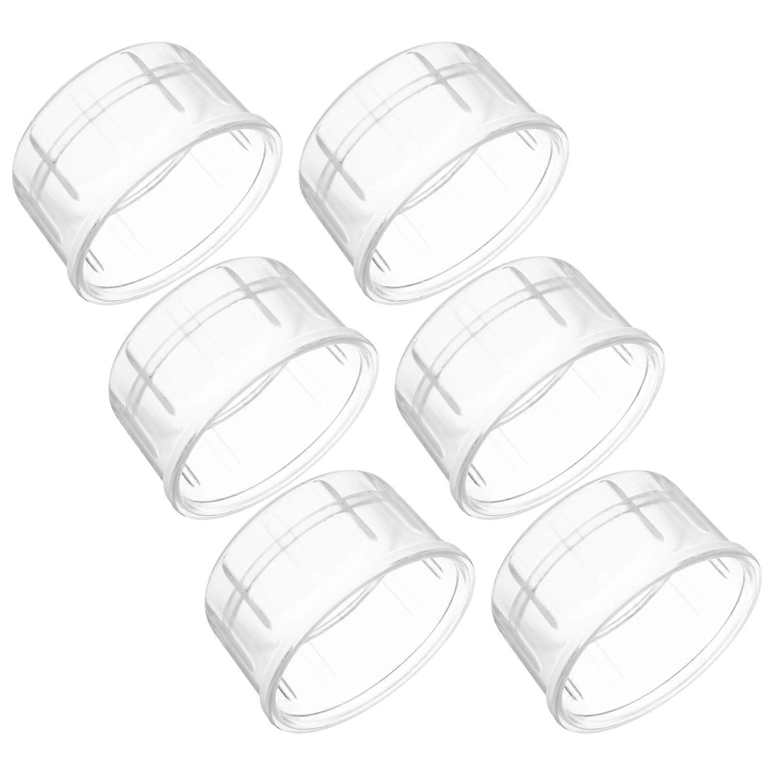 Transparent Reusable Shaker Cup Lids 6 Pack PC Antisplash Cover for Cups Easy Clean