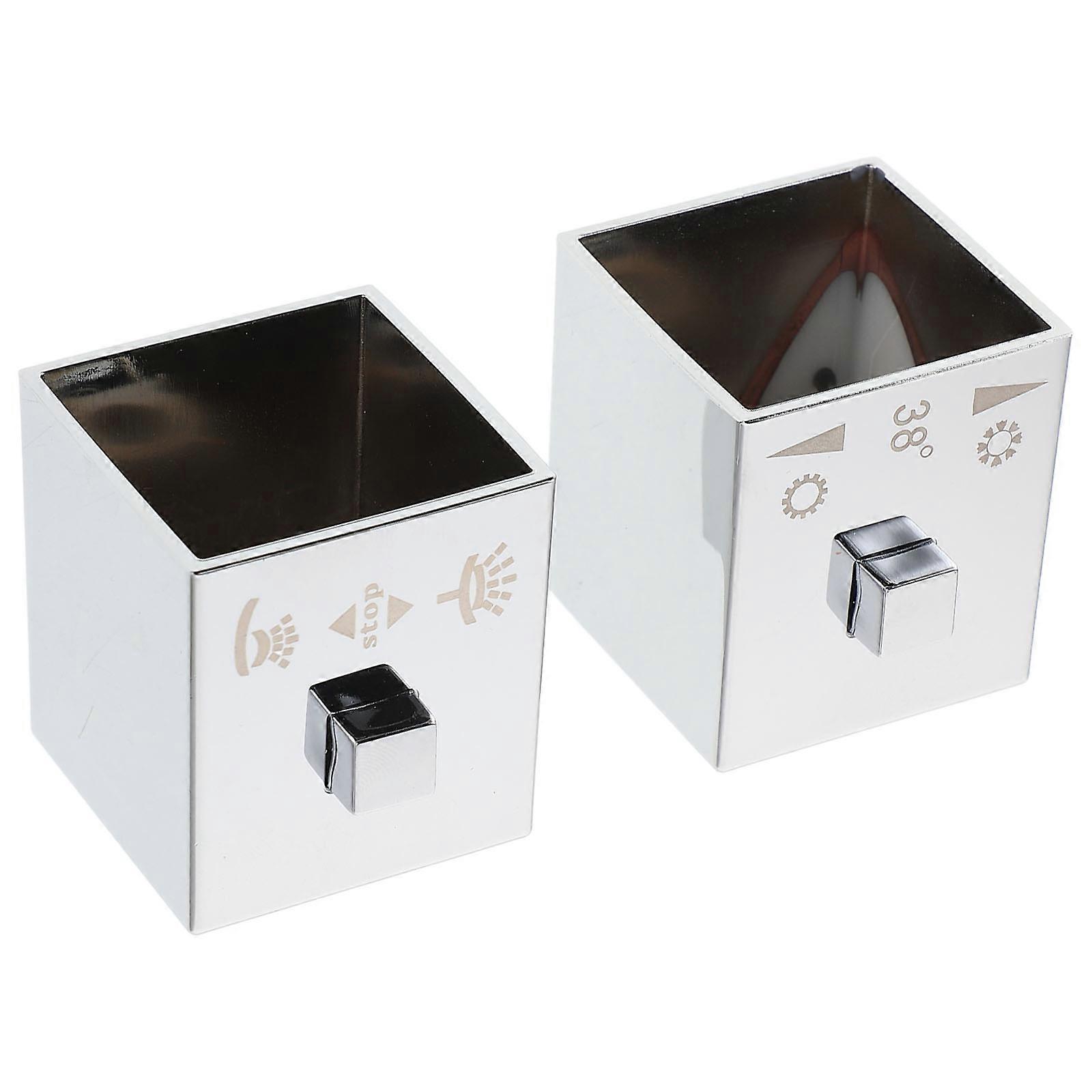 Durable Plastic Bathroom Faucet Handle Replacement Kit for Kitchen Shower Attachments Silver 2pcs