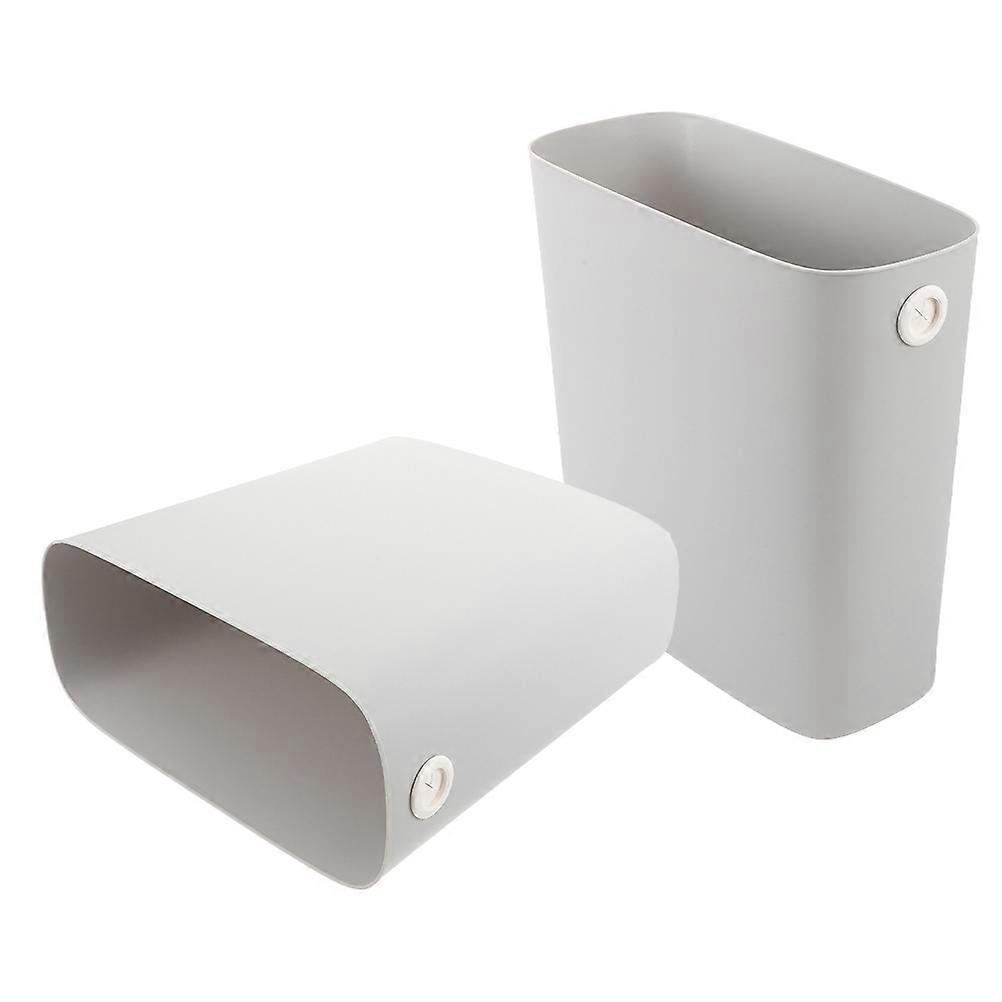 Slim Plastic Trash Can Wastebasket for Home 2Pcs Narrow Garbage Bin