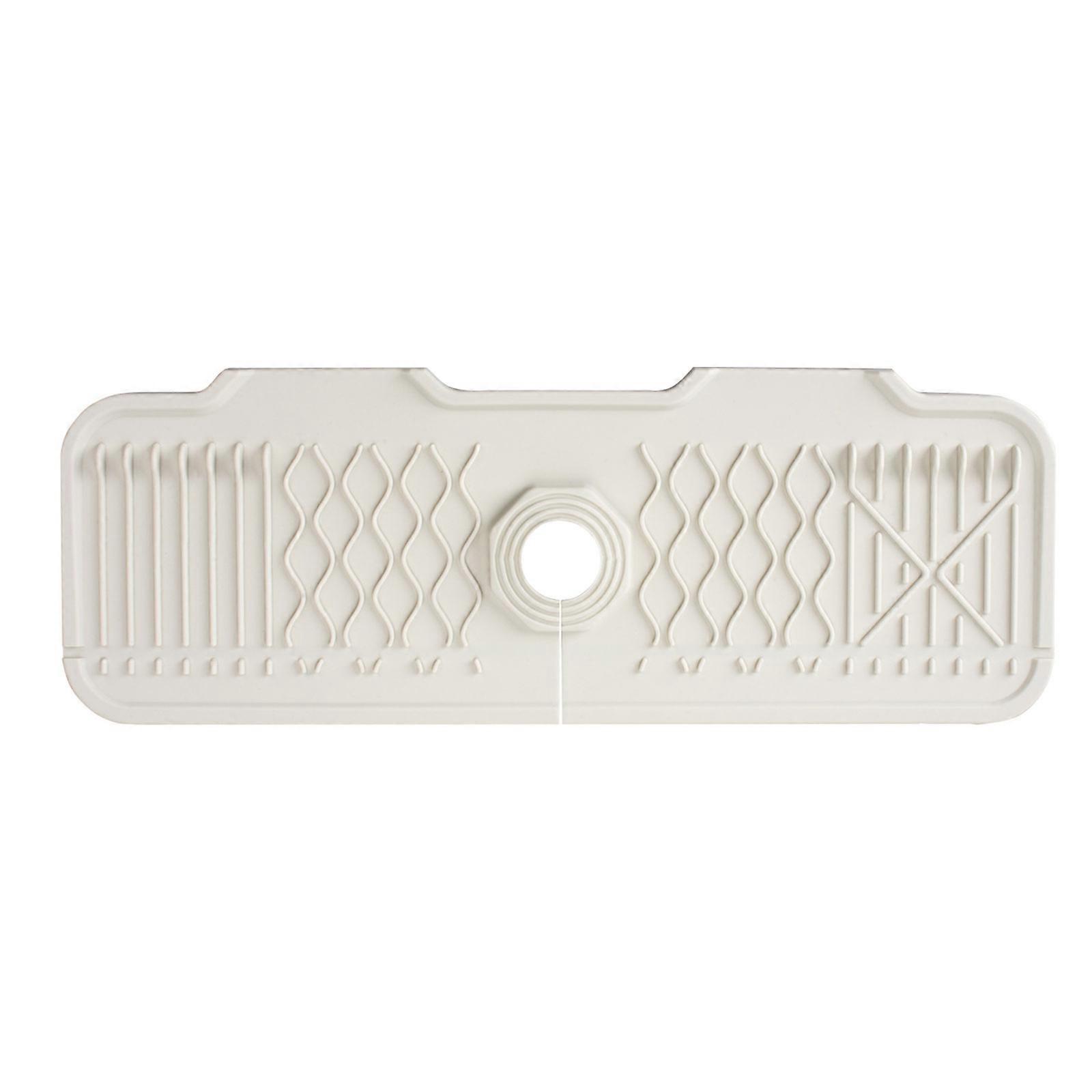 Functional Silicone Splashes Mat User Friendly Silicone Splashes Guard Large Sink Splashes Pads For Household Sinks    Off white