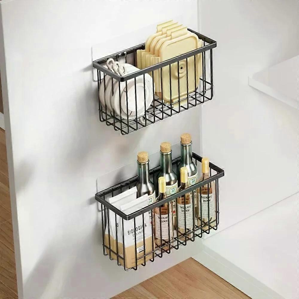 2Pcs Adhesive Cabinet Door Lid Organizer - Food Container & Cup Tumbler Lid Storage, Inside Cabinet Organizer