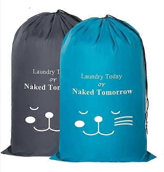 Extra Large Laundry Bag 2 Pack with Drawstring Closure, Durable and Washable for Home and Travel