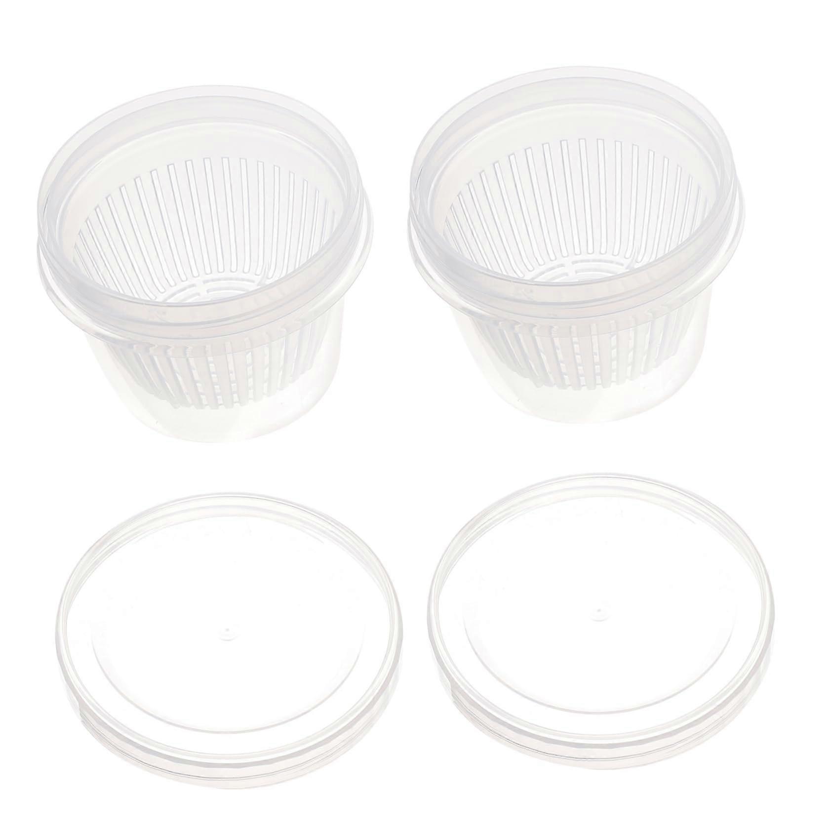 2Pcs Vegetable Storage Containers for Refrigerator, Clear Airtight Stackable Plastic Food Boxes
