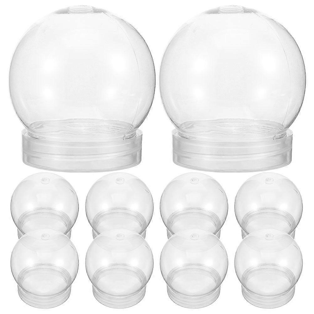 10pcs Empty Christmas Ball Transparent Candy Container Sweets Bottle Multi-functional Snow Globe