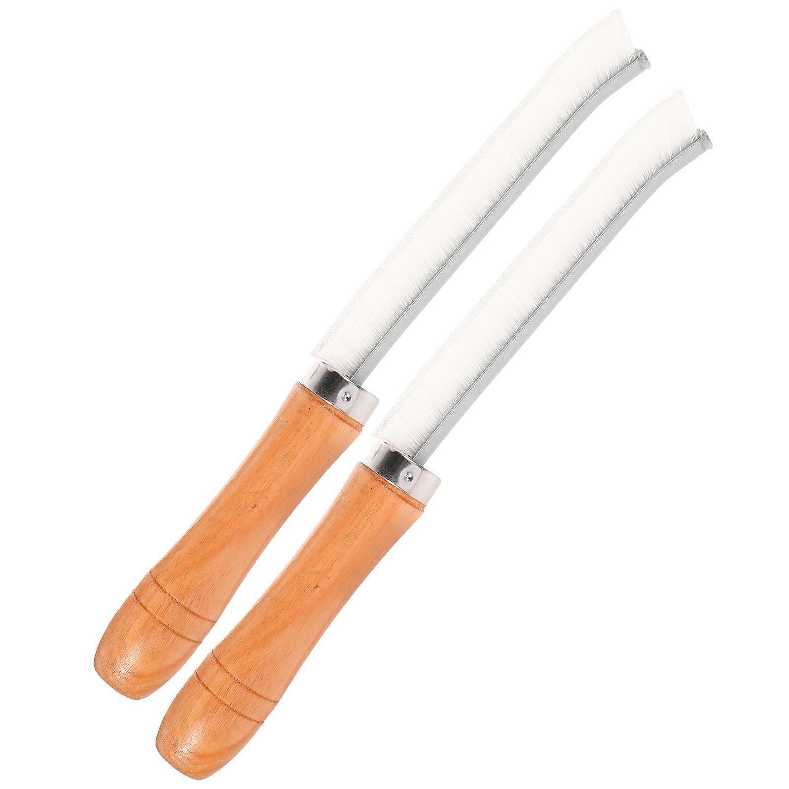 Thin Cleaning Brush PP Material For Kitchen Appliances Surface Maintenance Hard Bristle 2Pcs