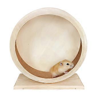 Hamsterrad (25–26 Zoll), leises Laufrad für Zwerghamster, Laufrad aus Holz mit Sockel