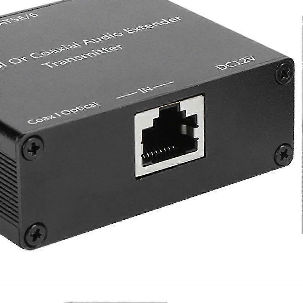 26-27 Digital Audio Extender Coaxial and Optical Fiber Converter for Cat5e/6 Cable Audio DecoderUS Plug