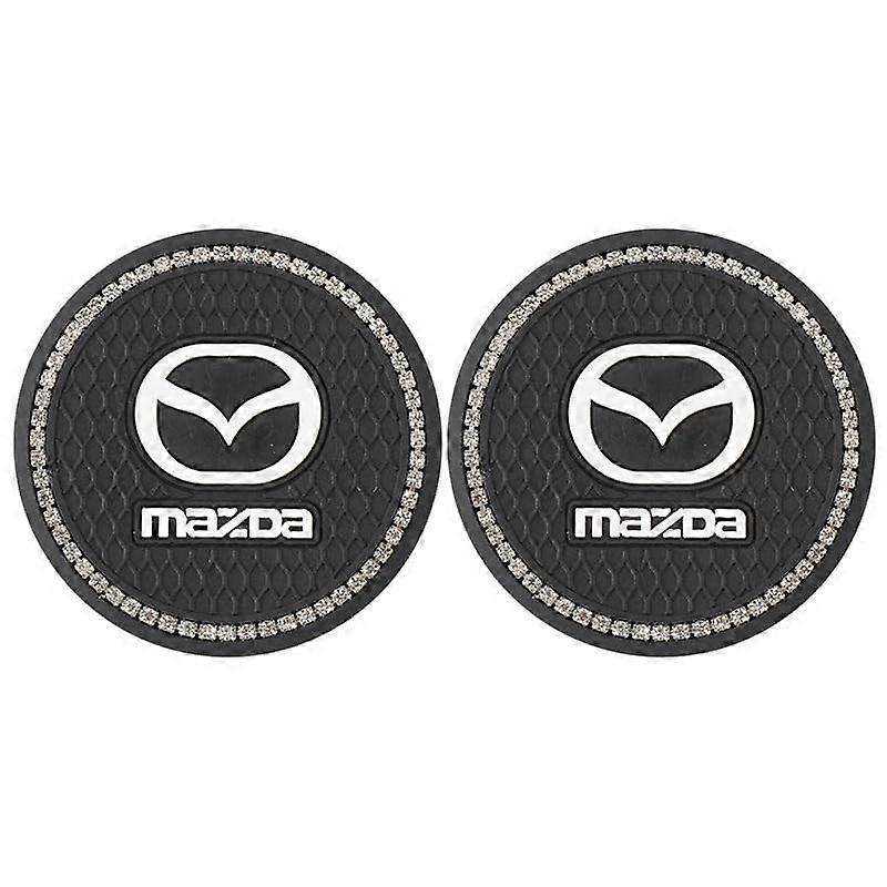 2Pcs NonSlip Car Cup Holder Coasters for Mazda MPV/5/MX30, Easy Clean Interior Inserts