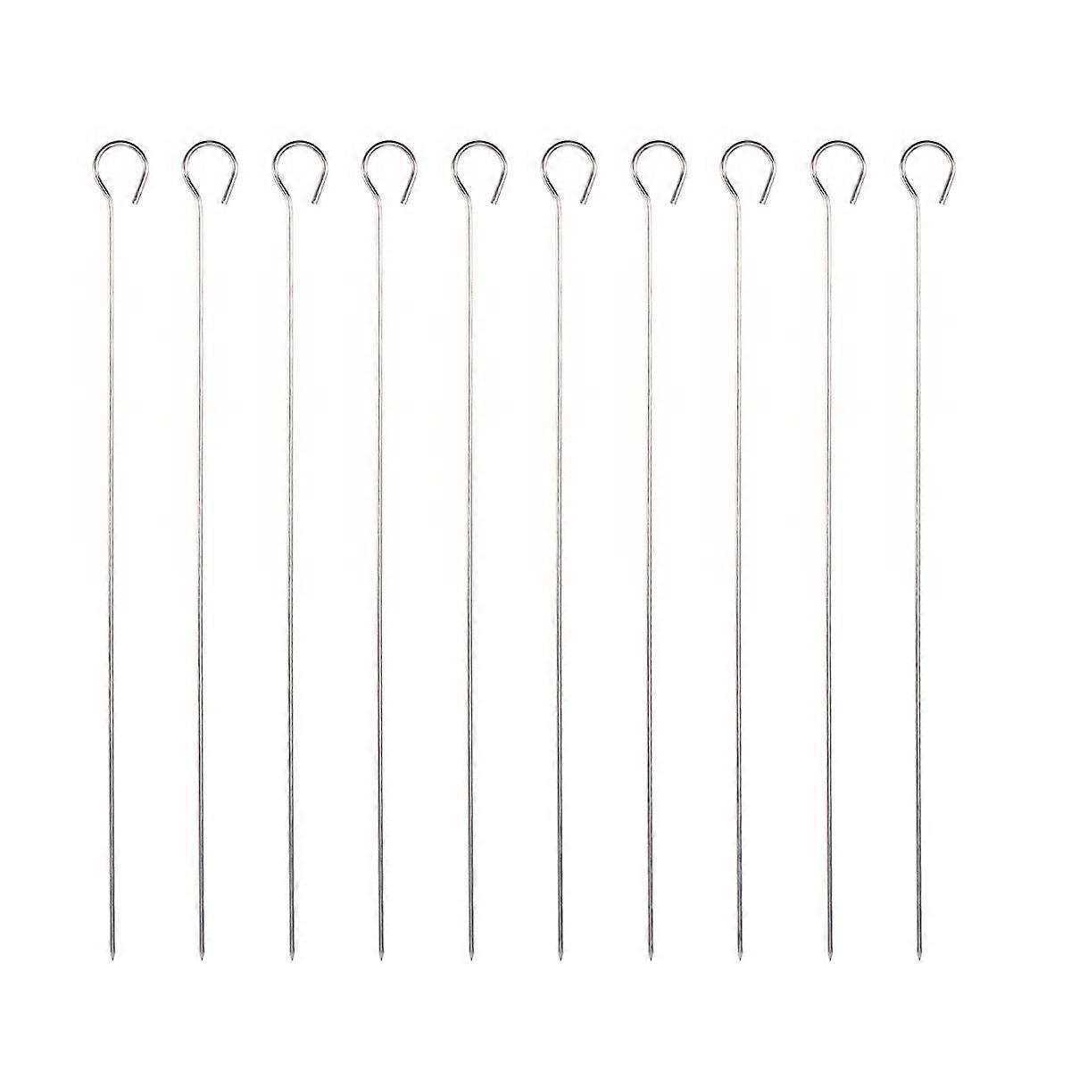 Silver Nine Shape Baking Hook Stainless Steel Round Needle for 25Pcs
