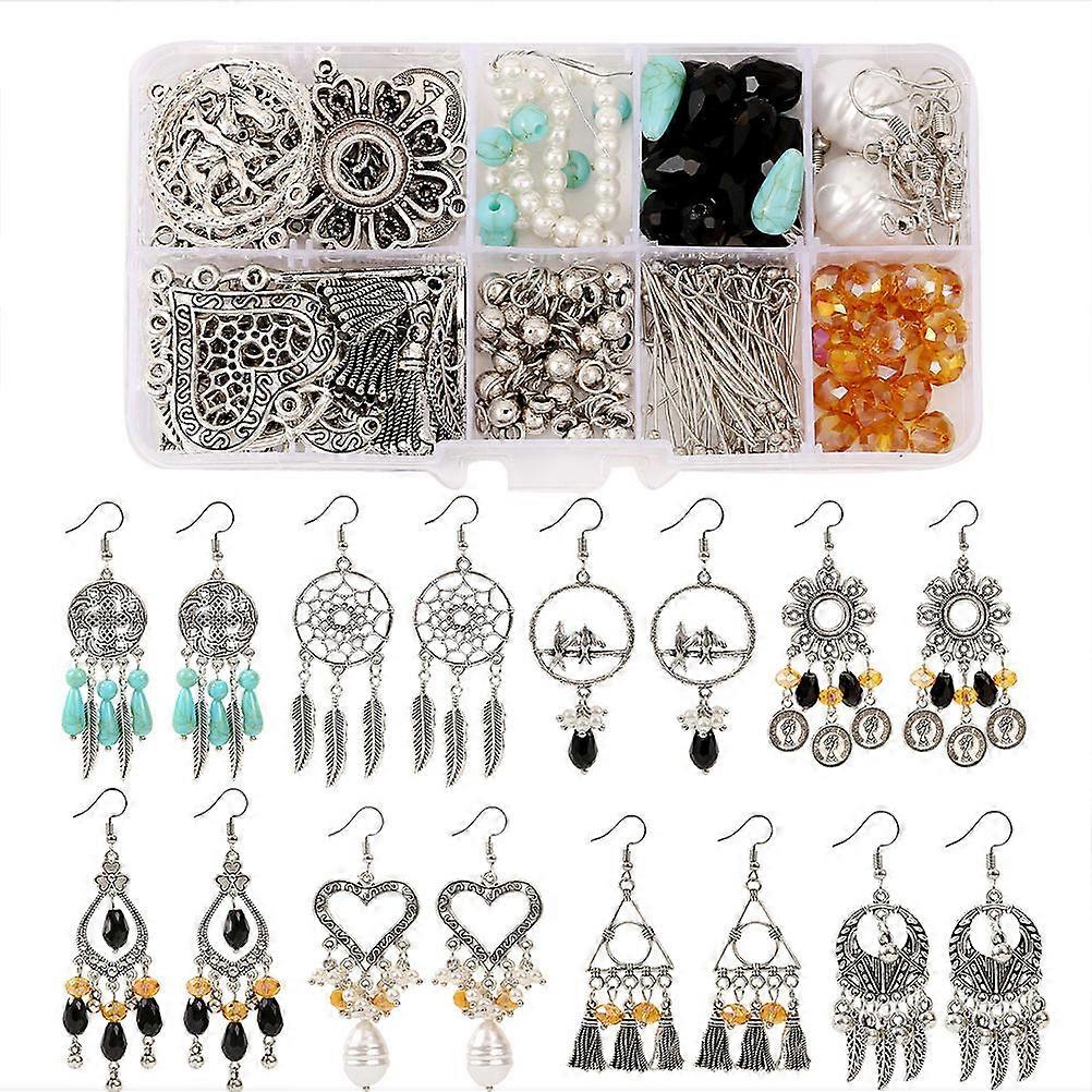 DIY Earrings Kit Retro Earring Set for Earrings Making 1Set Assorted Color