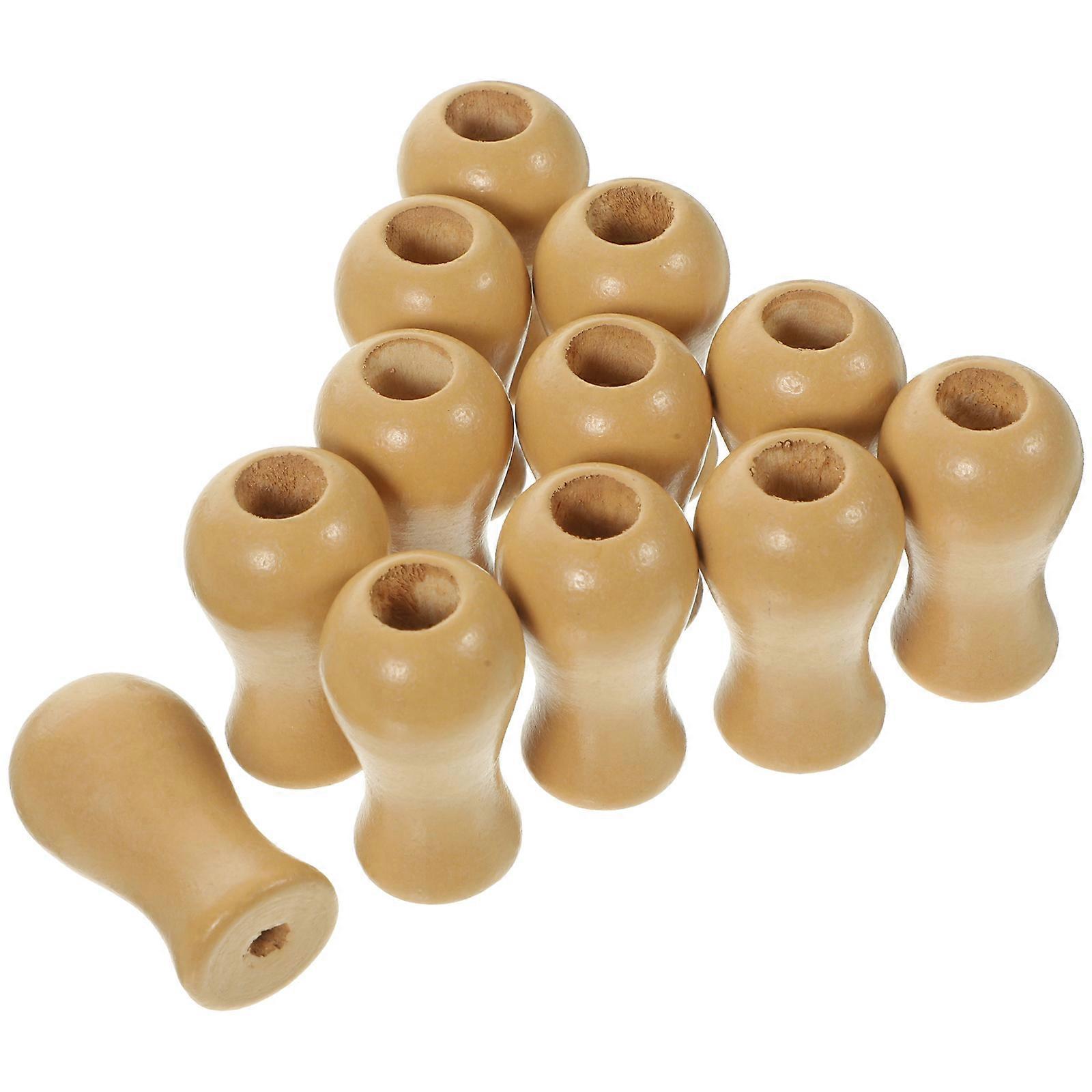 Window Blind Cord Knobs Wooden Pull Ends for Curtain Use 48Pcs Set