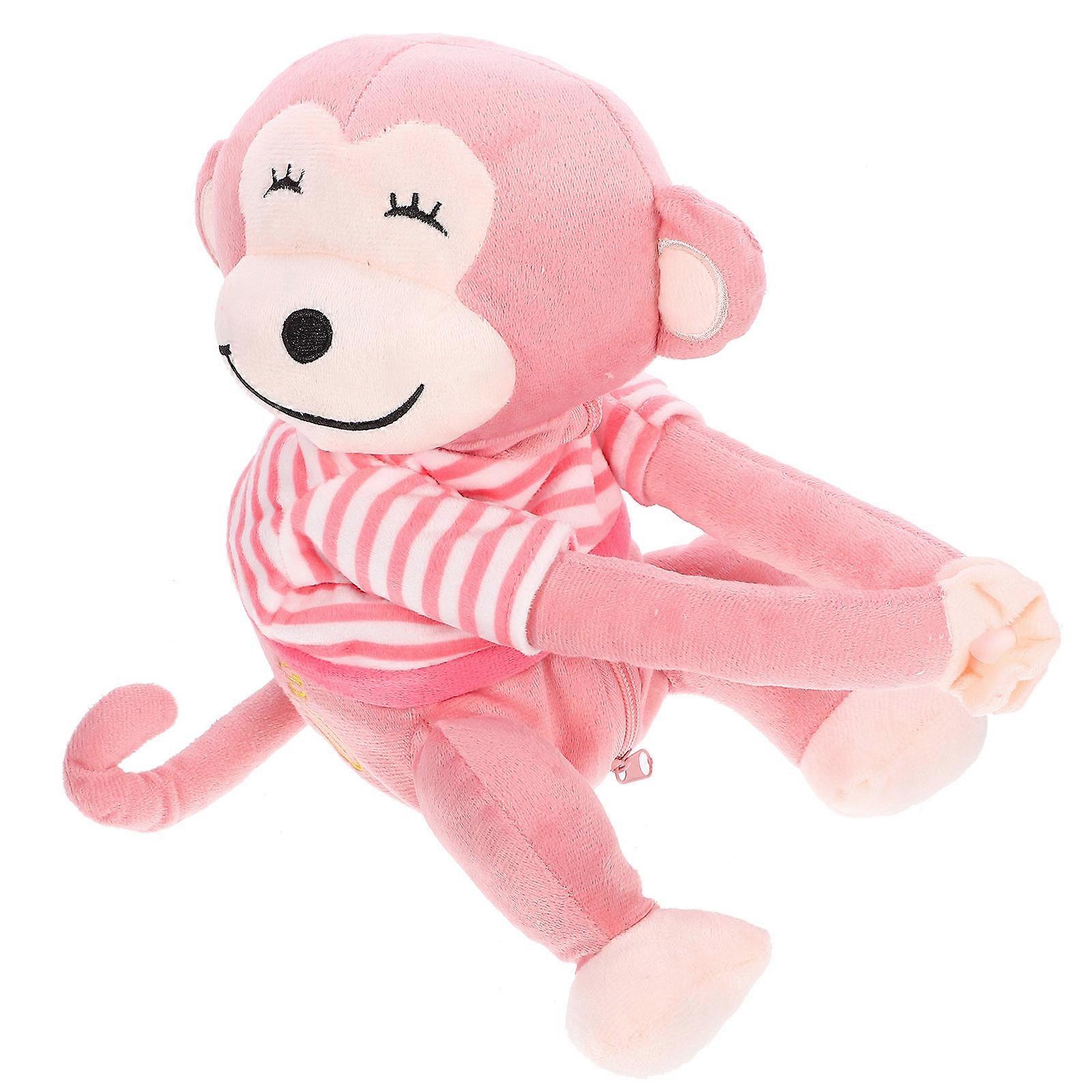 Car Tissue Holder Cartoon Monkey Tissue Box for Storage 2Pcs Pink