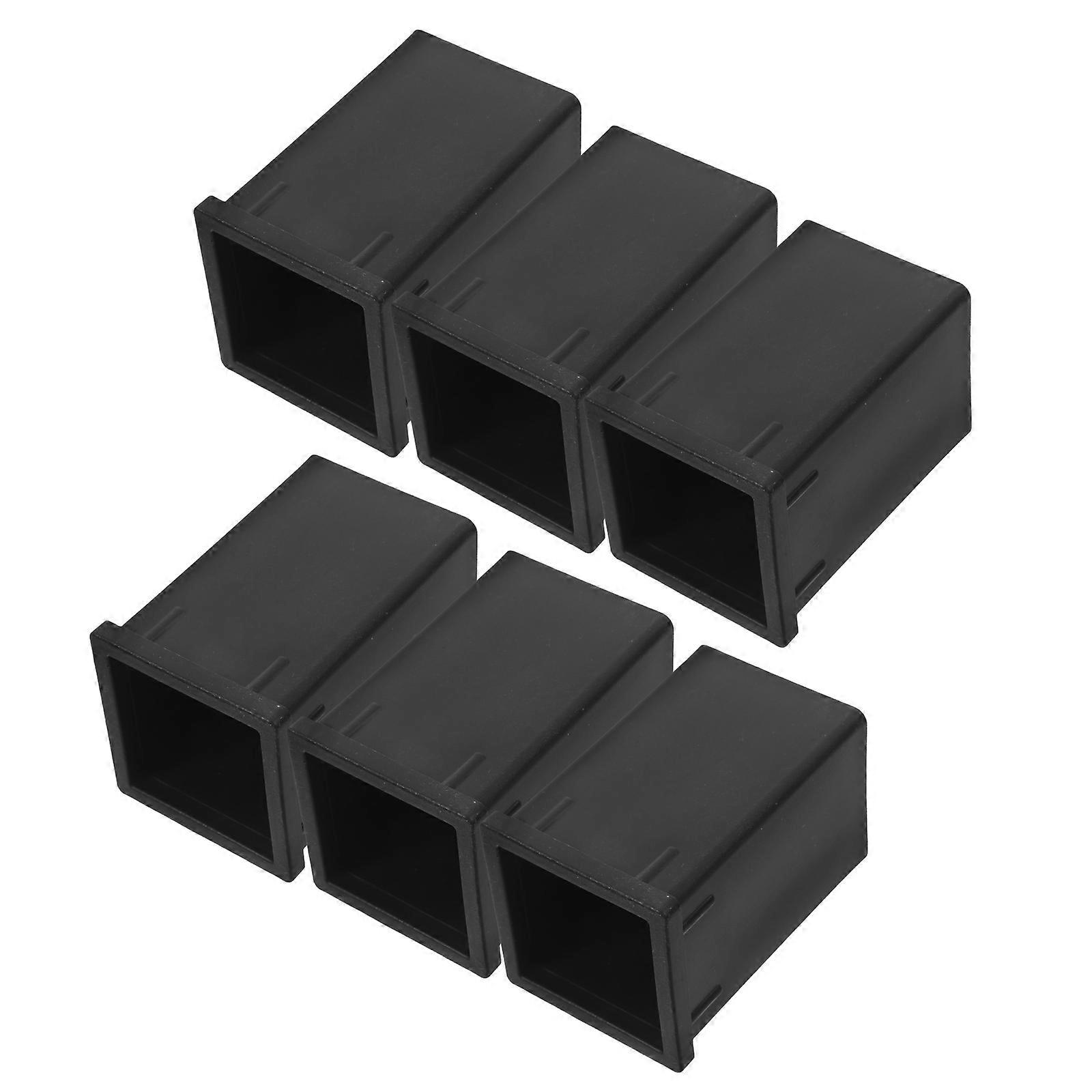 Square Tube Insert Sleeve for Conversion and Connection 6Pcs Plastic