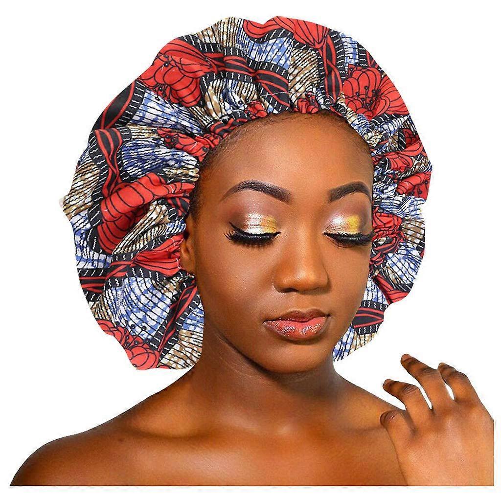 Women's Hat with Satin Bonnet Lining, Large Size Sun Protection Baseball Cap, Red