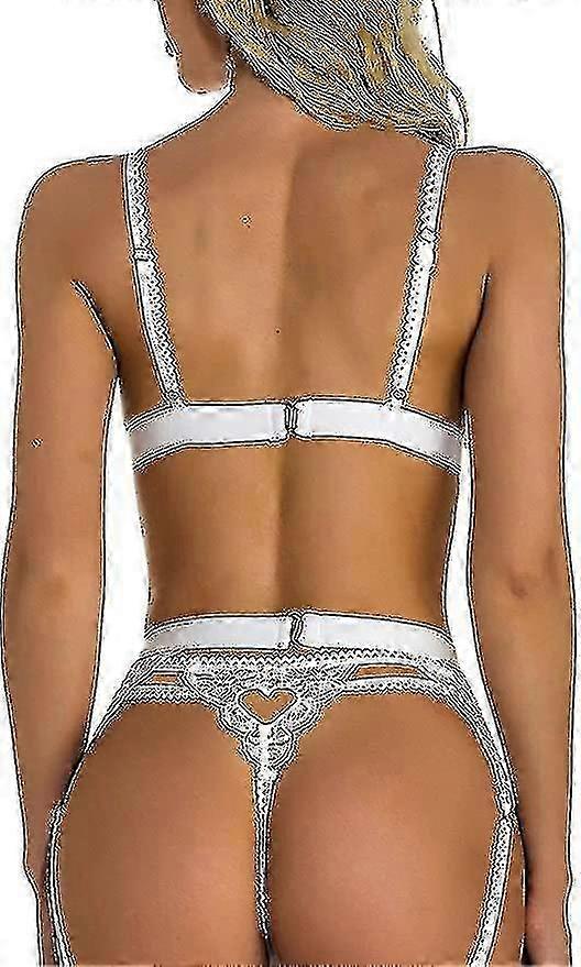 kvinner blonder strømpebånd undertøy sett